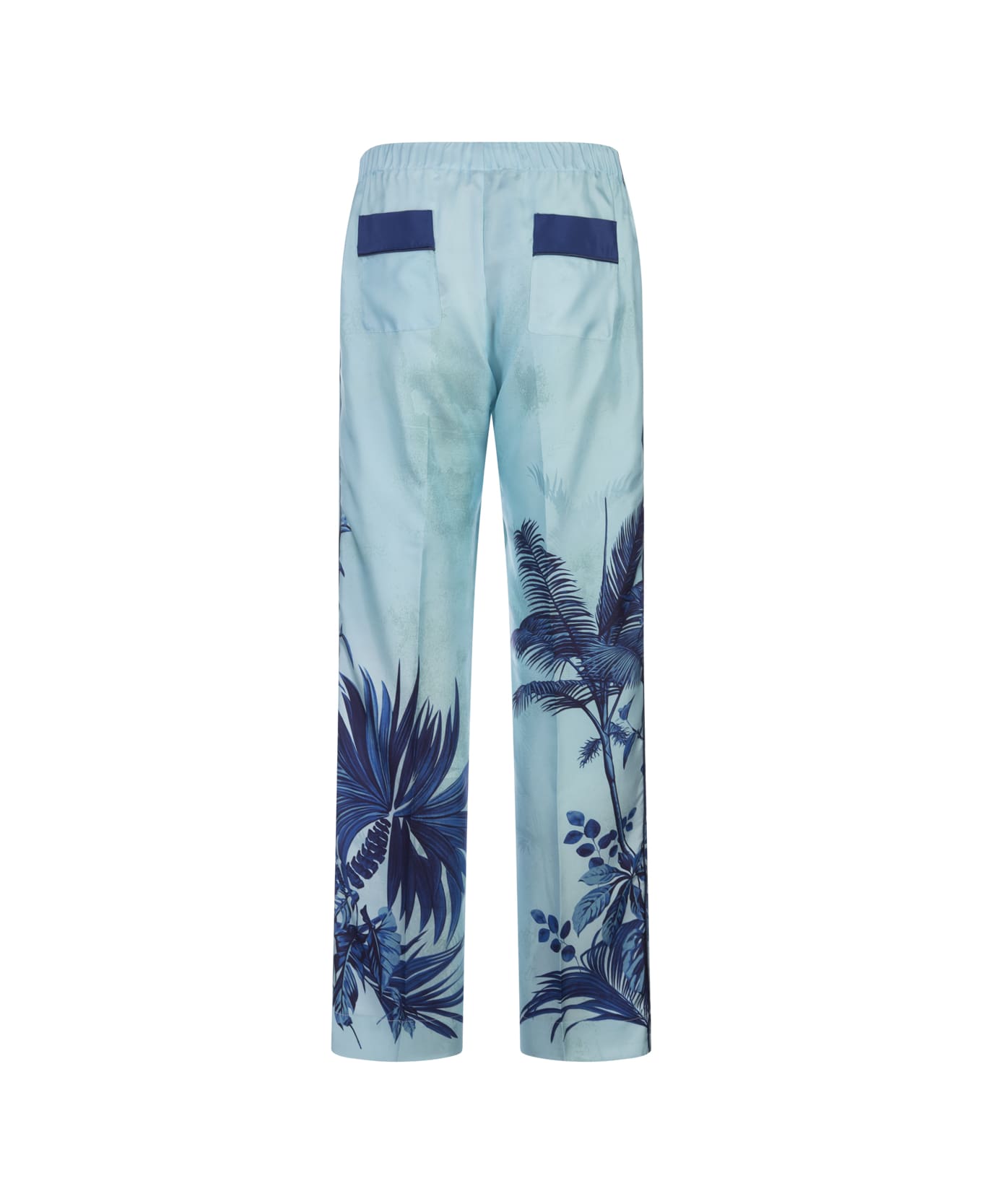 For Restless Sleepers Palms Blue Etere Trousers - Blue