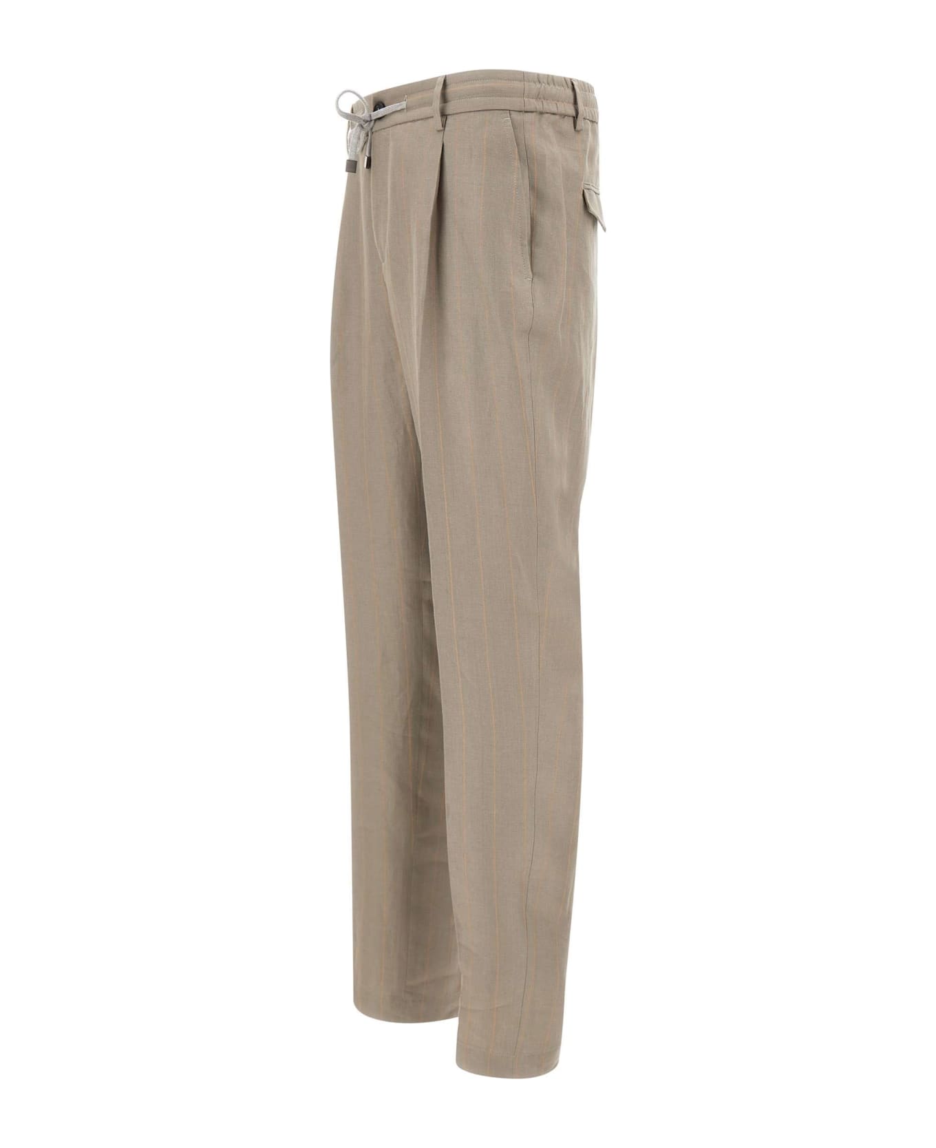 Peserico Linen Trousers - GREEN