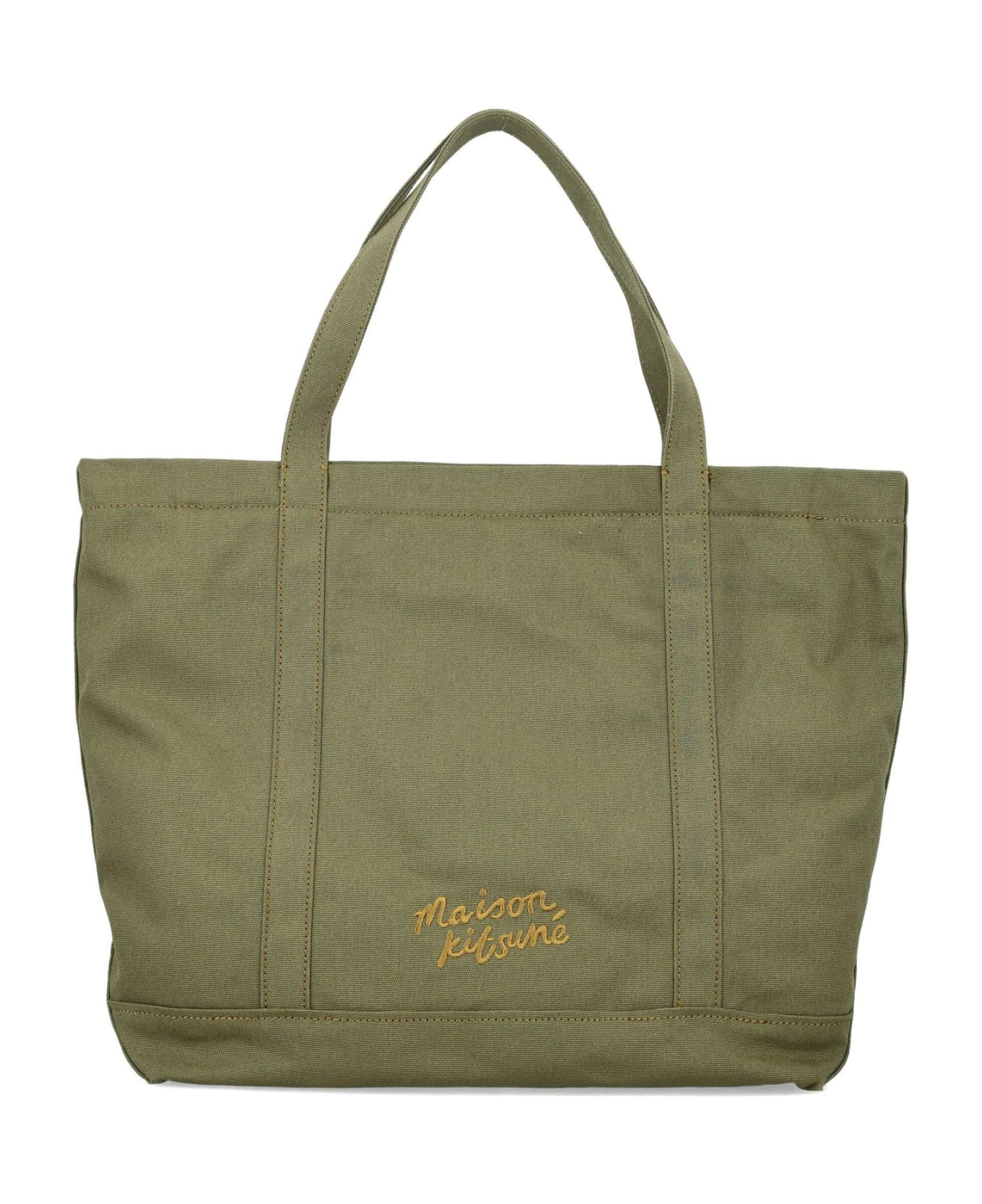 Maison Kitsuné Maison Kitsune' Bags.. Green - Green トートバッグ