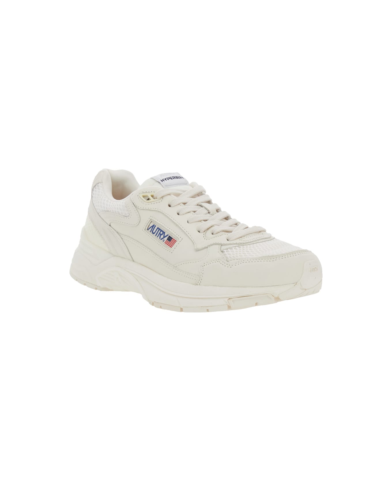 Autry White Leather And Mesh Hyperway Sneakers - GP01