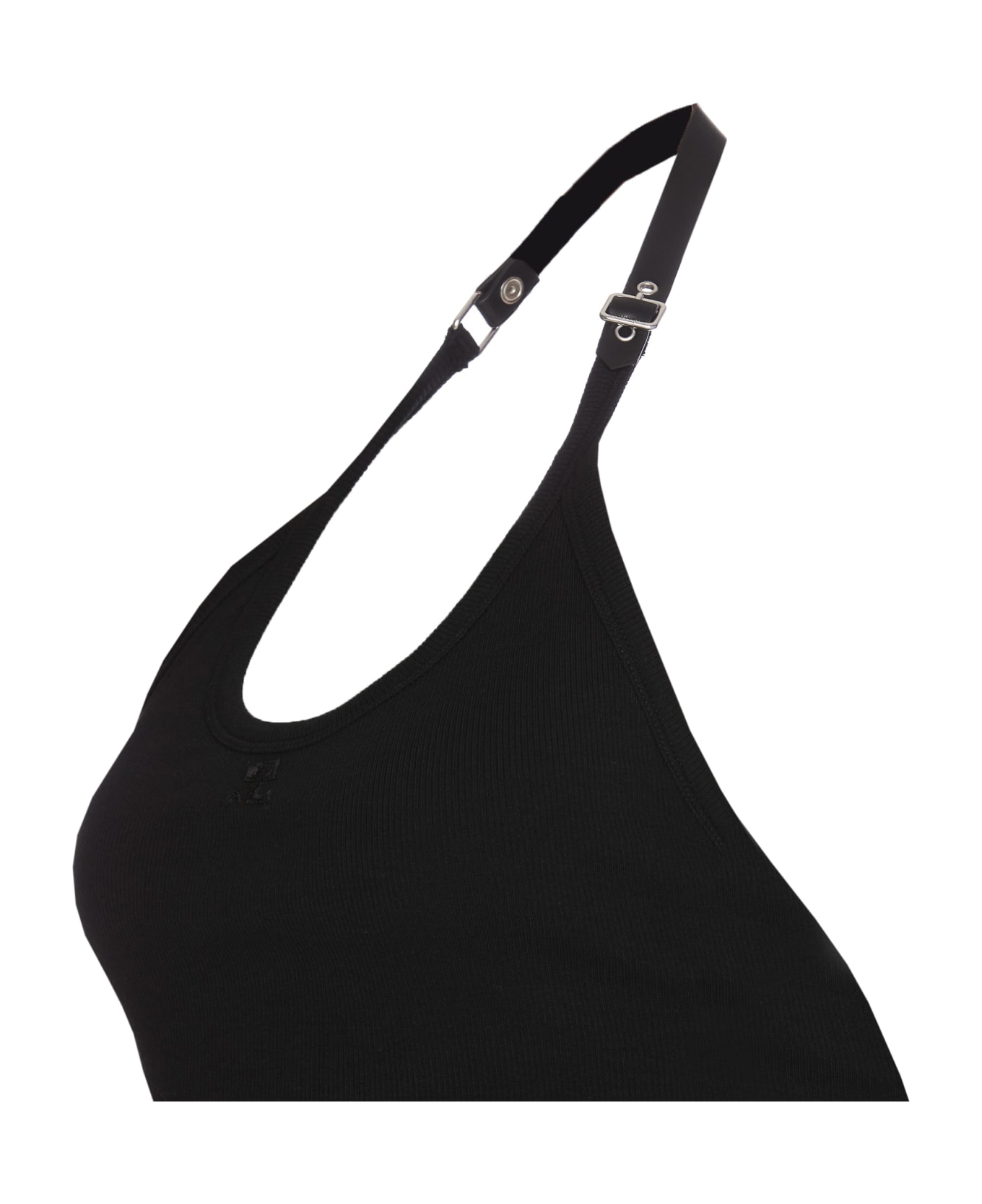 Courrèges Logo Knit Dress - Black ワンピース＆ドレス