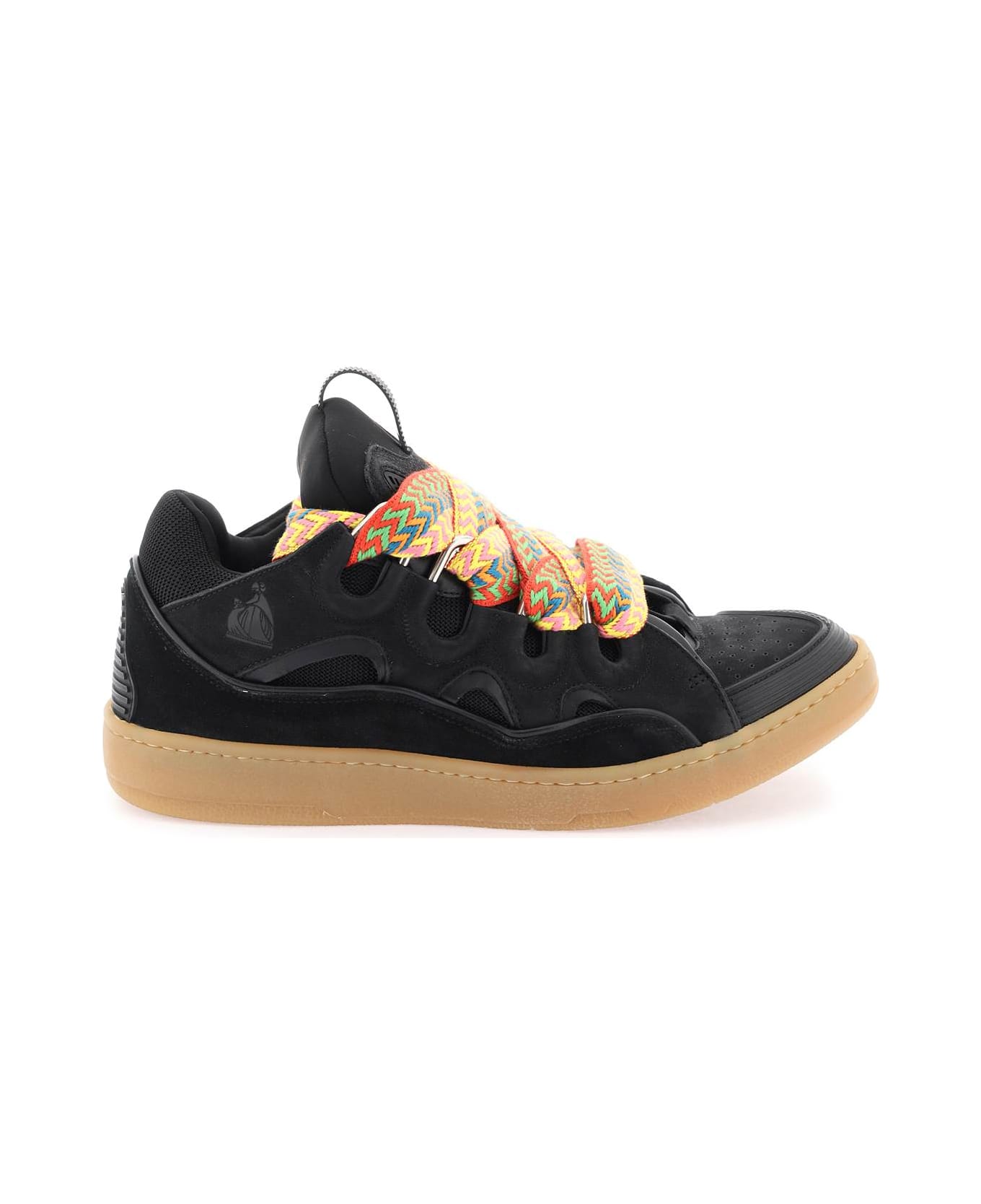 Lanvin 'curb' Sneakers In Black Leather - Black