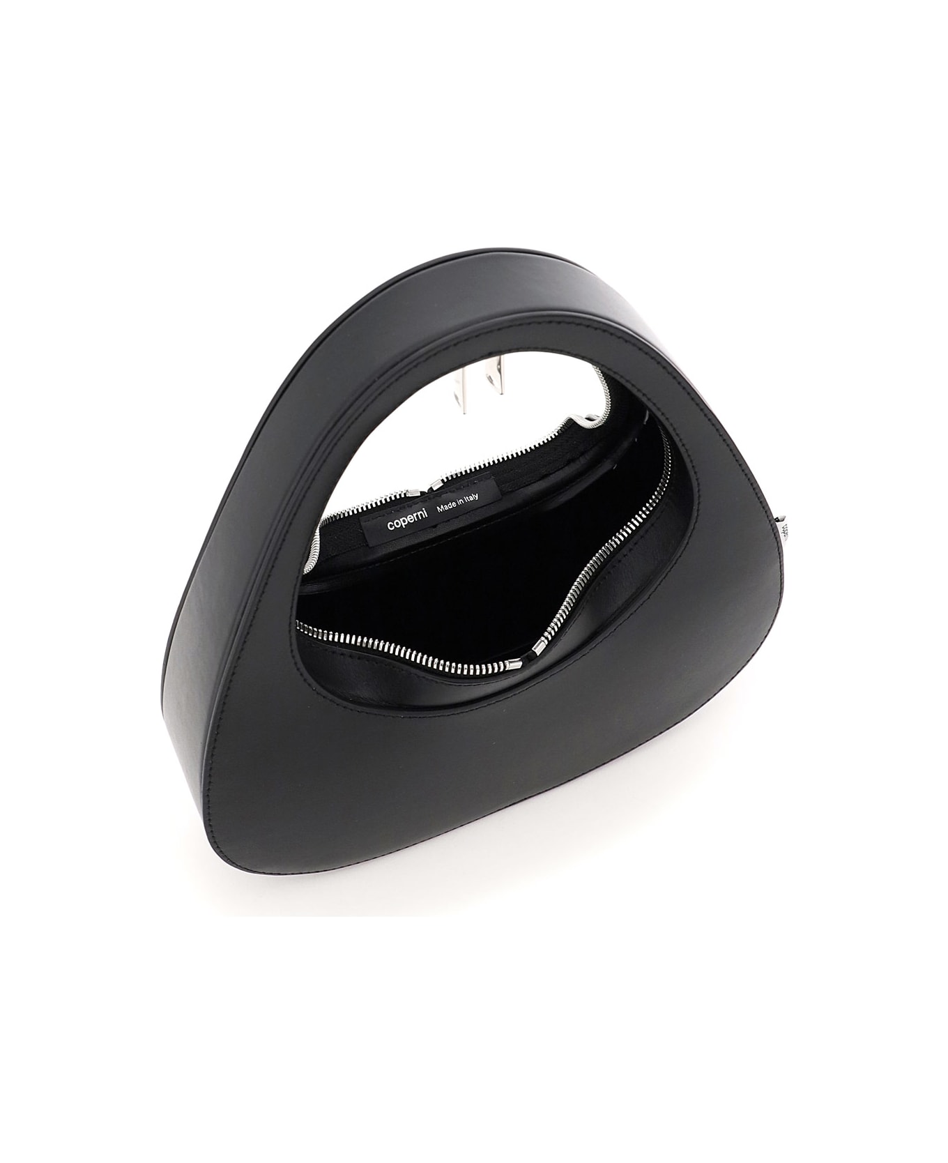 Coperni Black Leather Baguette Swipe Handbag - BLACK トートバッグ