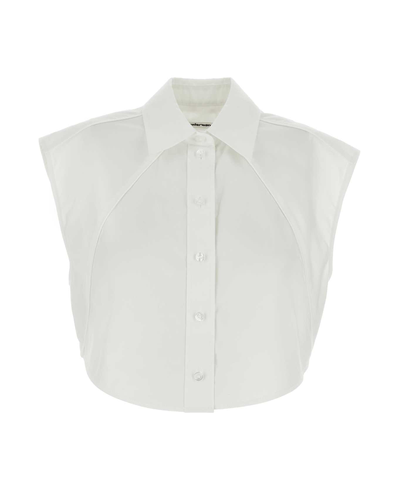 T by Alexander Wang White Poplin Shirt - White