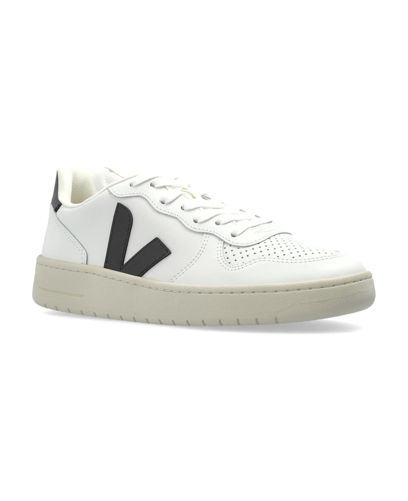 Veja Sports Shoes 
v-10 Prime Leather
 - Extra White Black