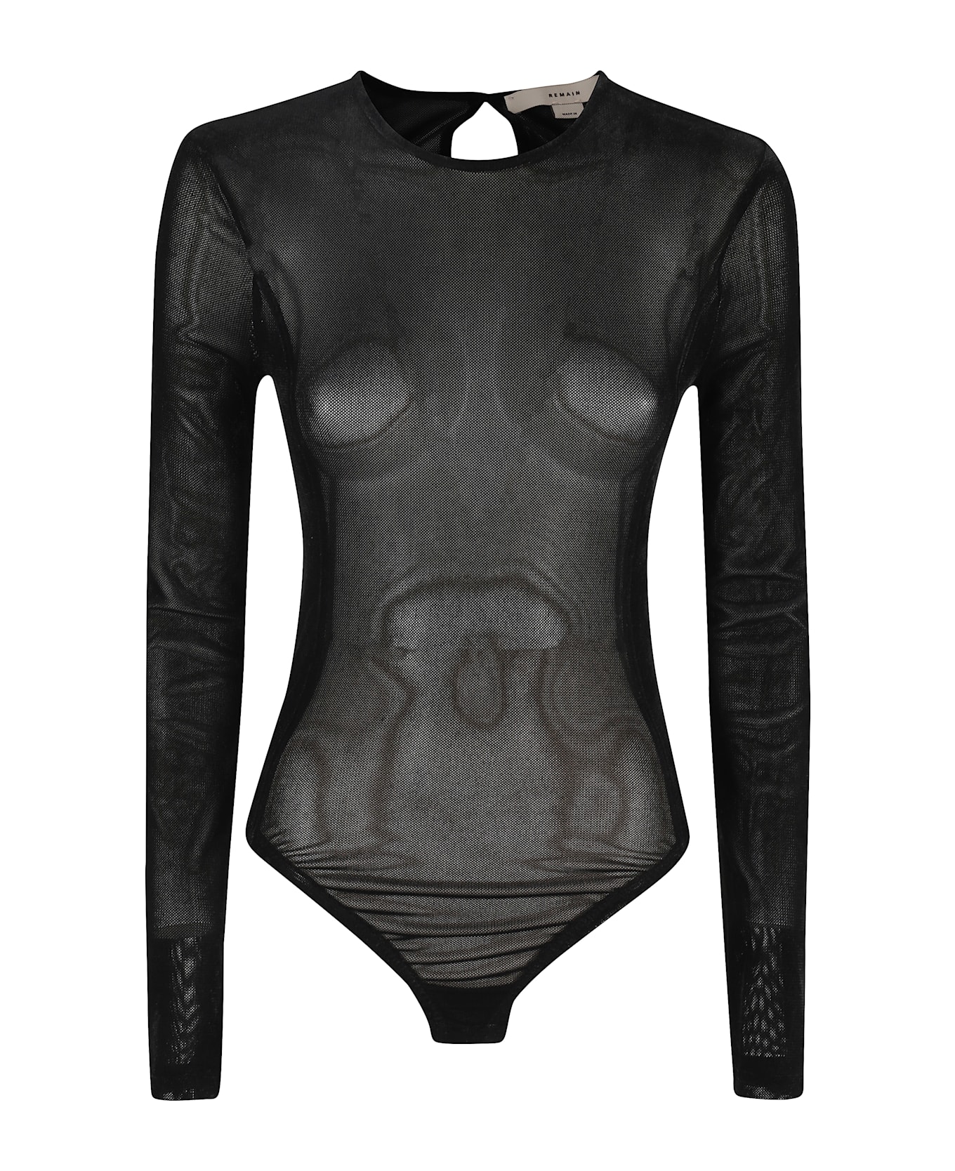 REMAIN Birger Christensen Velvet Mesh Bodysuit