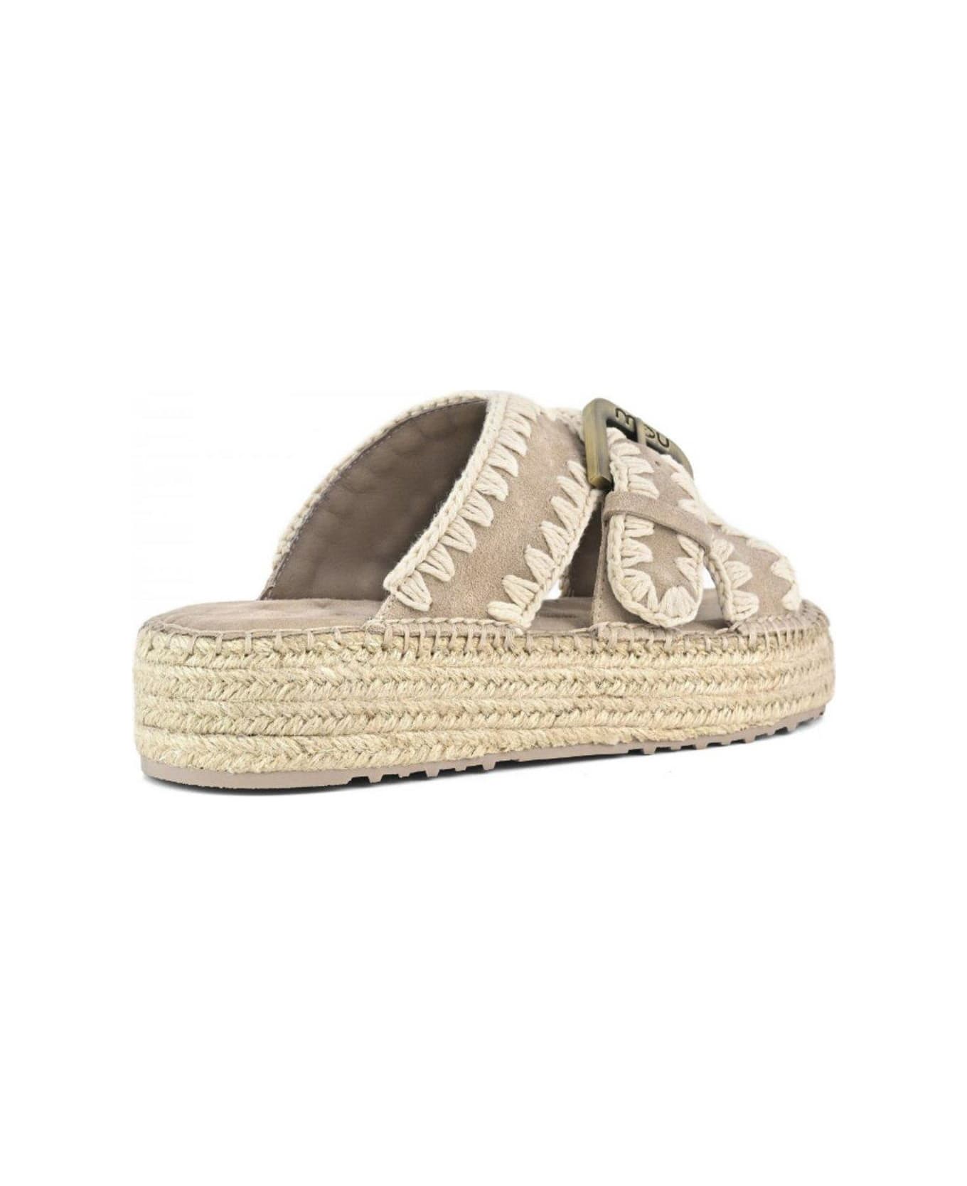 Mou Crossover Strapped Sandals - White