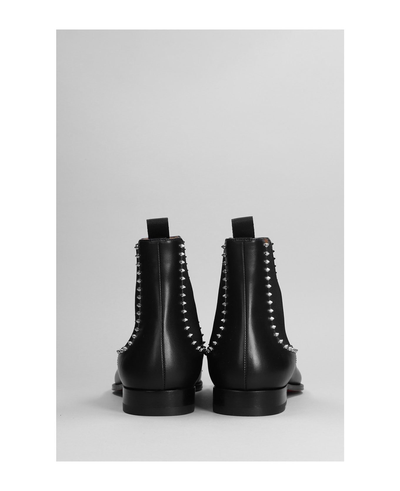 Christian Louboutin Chelsea Cloo Ankle Boots In Black Leather - black ブーツ