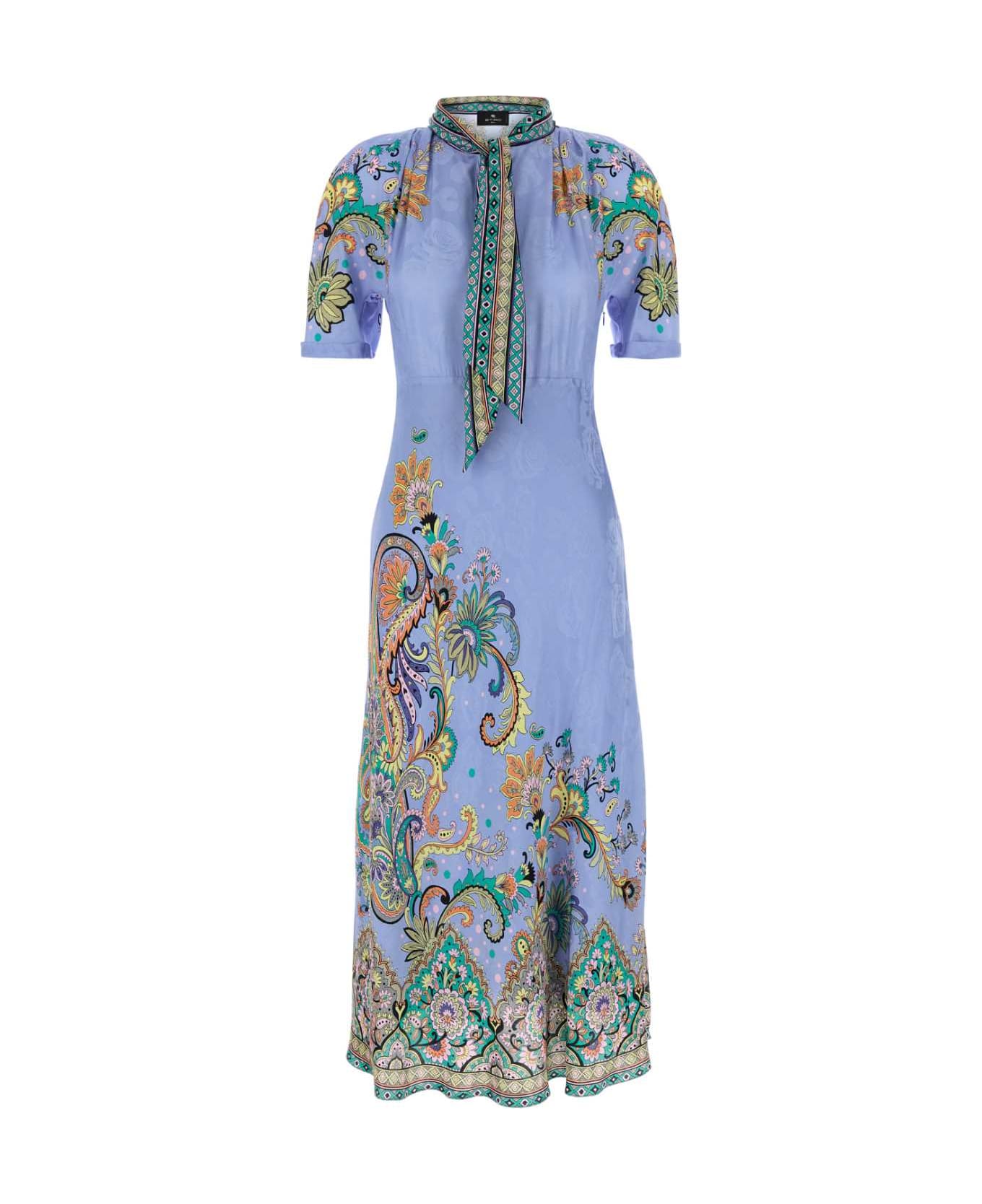 Etro Printed Satin Dress - X0885