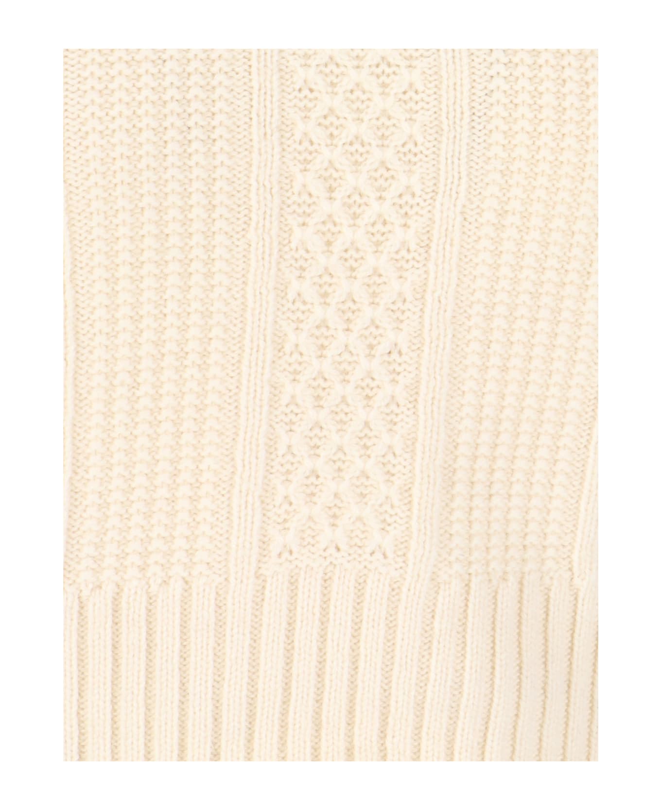 Golden Goose Crystal Crop Sweater - Cream ニットウェア
