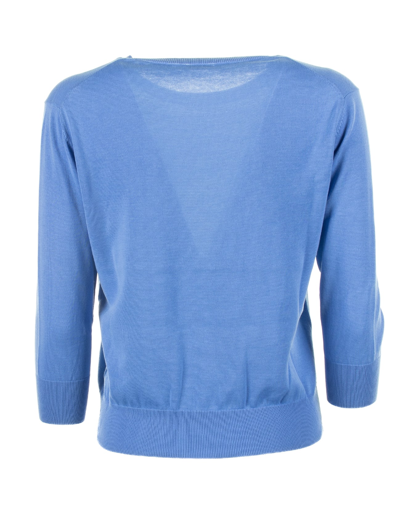 Aspesi Light Blue Shirt With 3/4 Sleeves - LAVANDA
