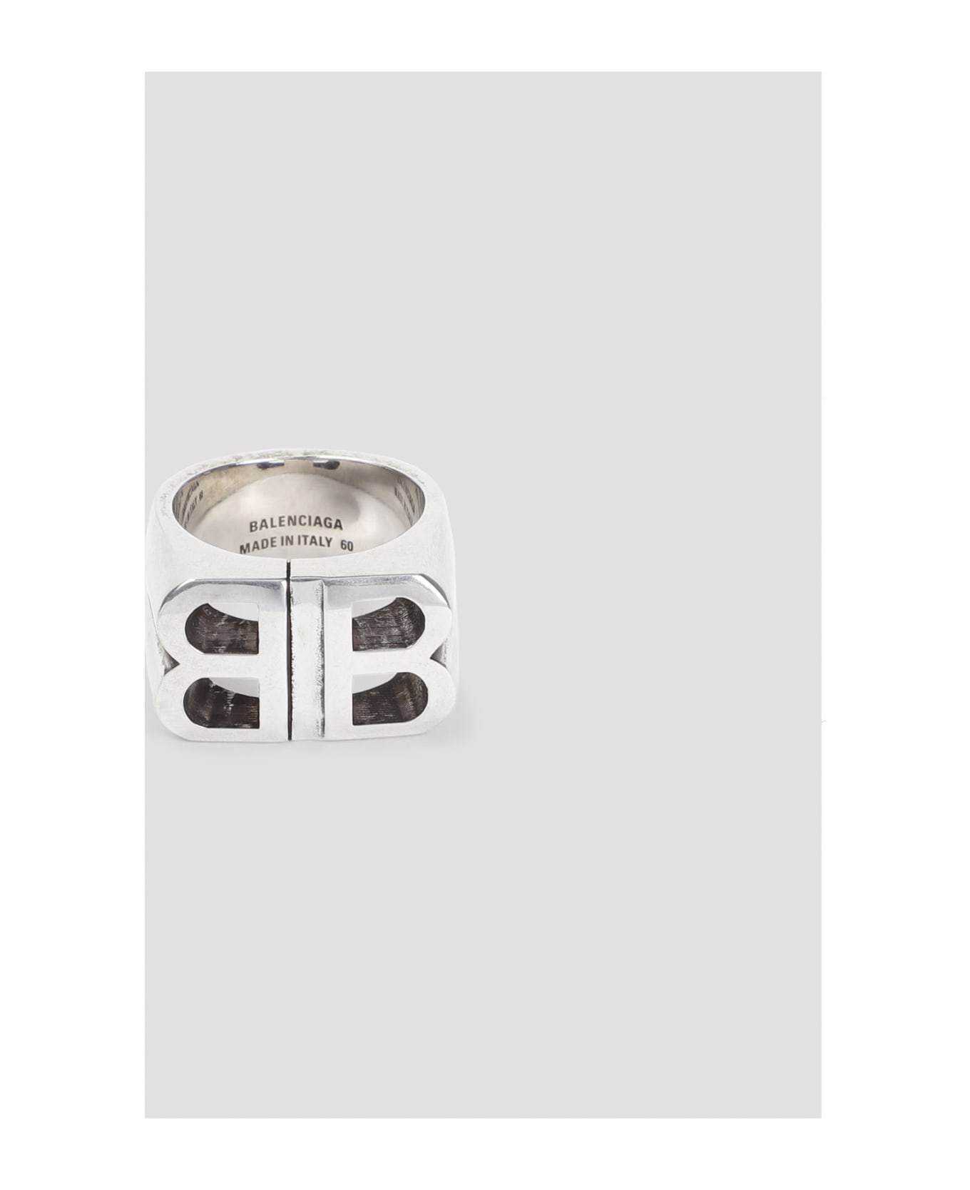 Balenciaga Pitbull Signet Ring - Antique Silver