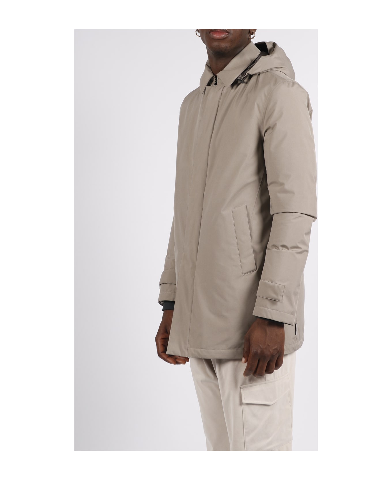 Herno Jacket In Technical Fabric - Nude & Neutrals コート