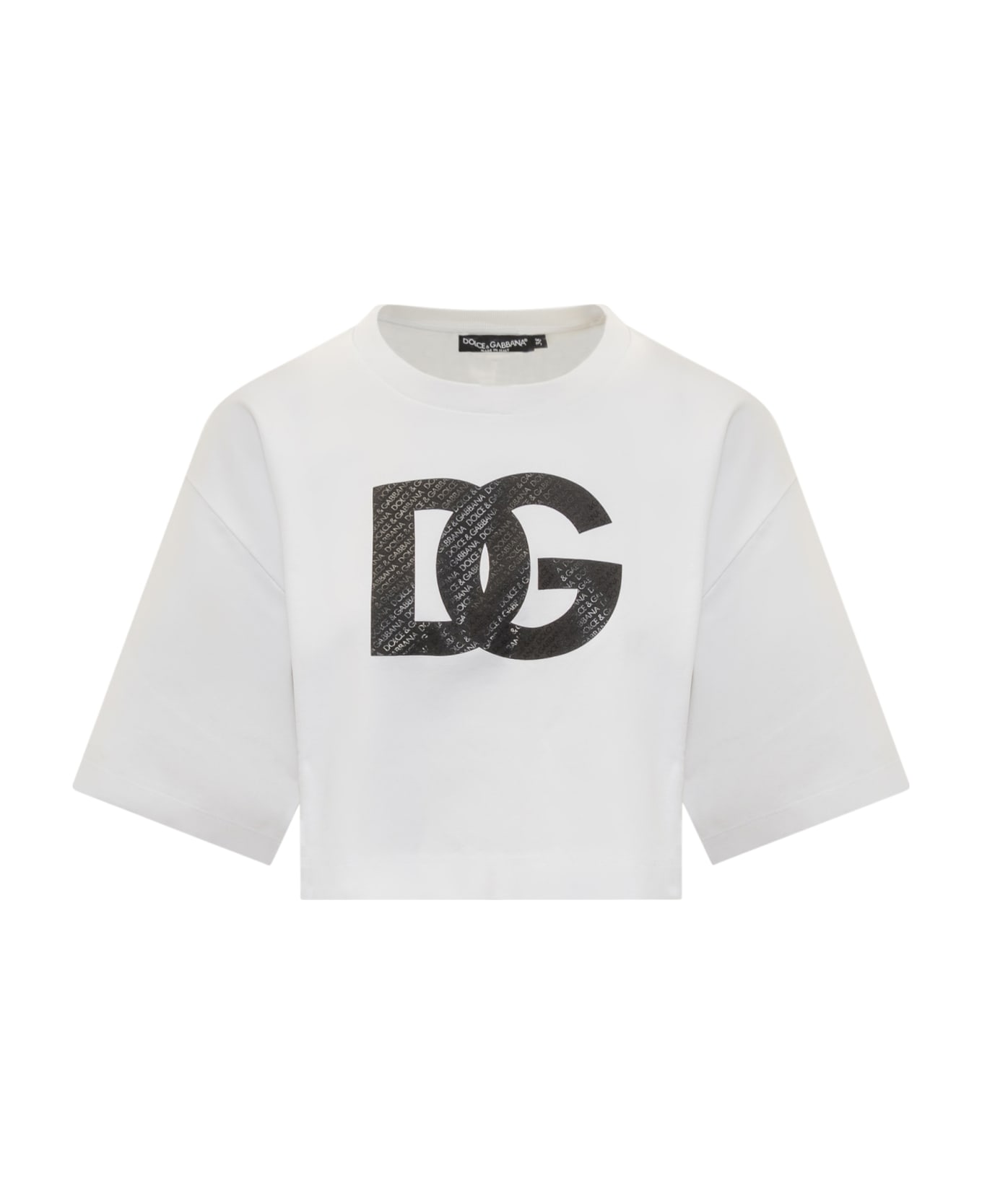 Dolce & Gabbana Cropped Logo T-shirt - White Tシャツ