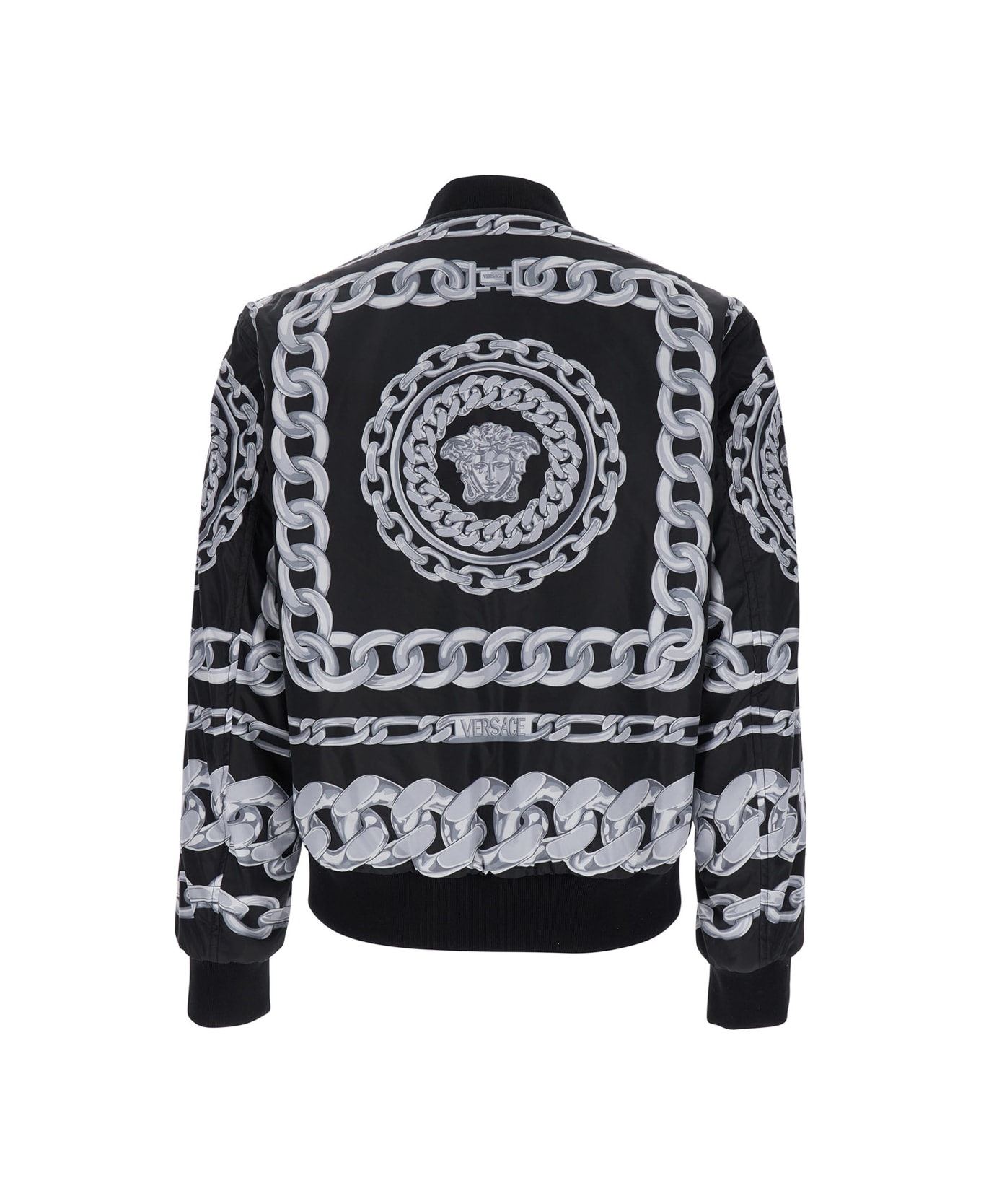Versace Reversible Jacket - Black+silver