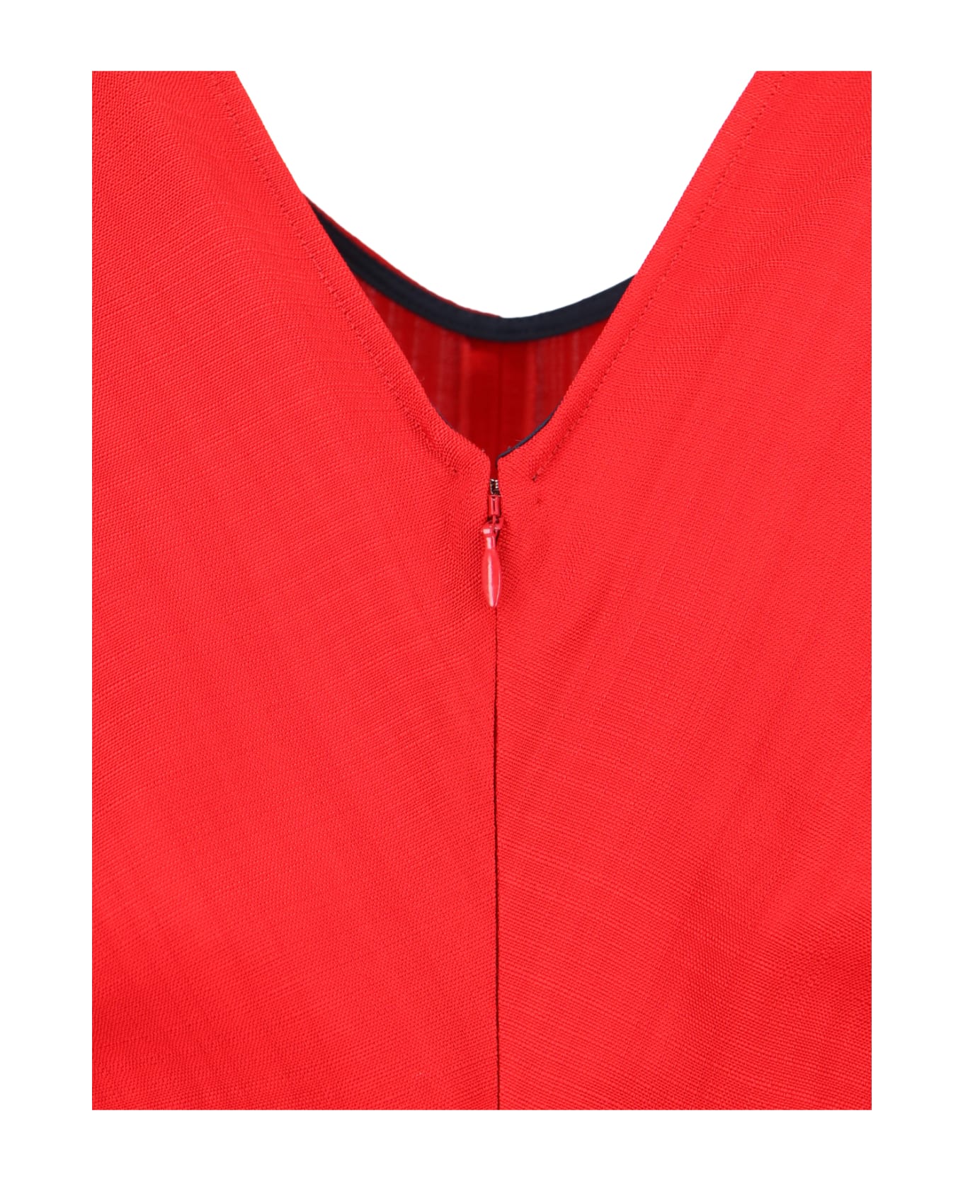 Victoria Beckham Draped Midi Dress - Red ワンピース＆ドレス