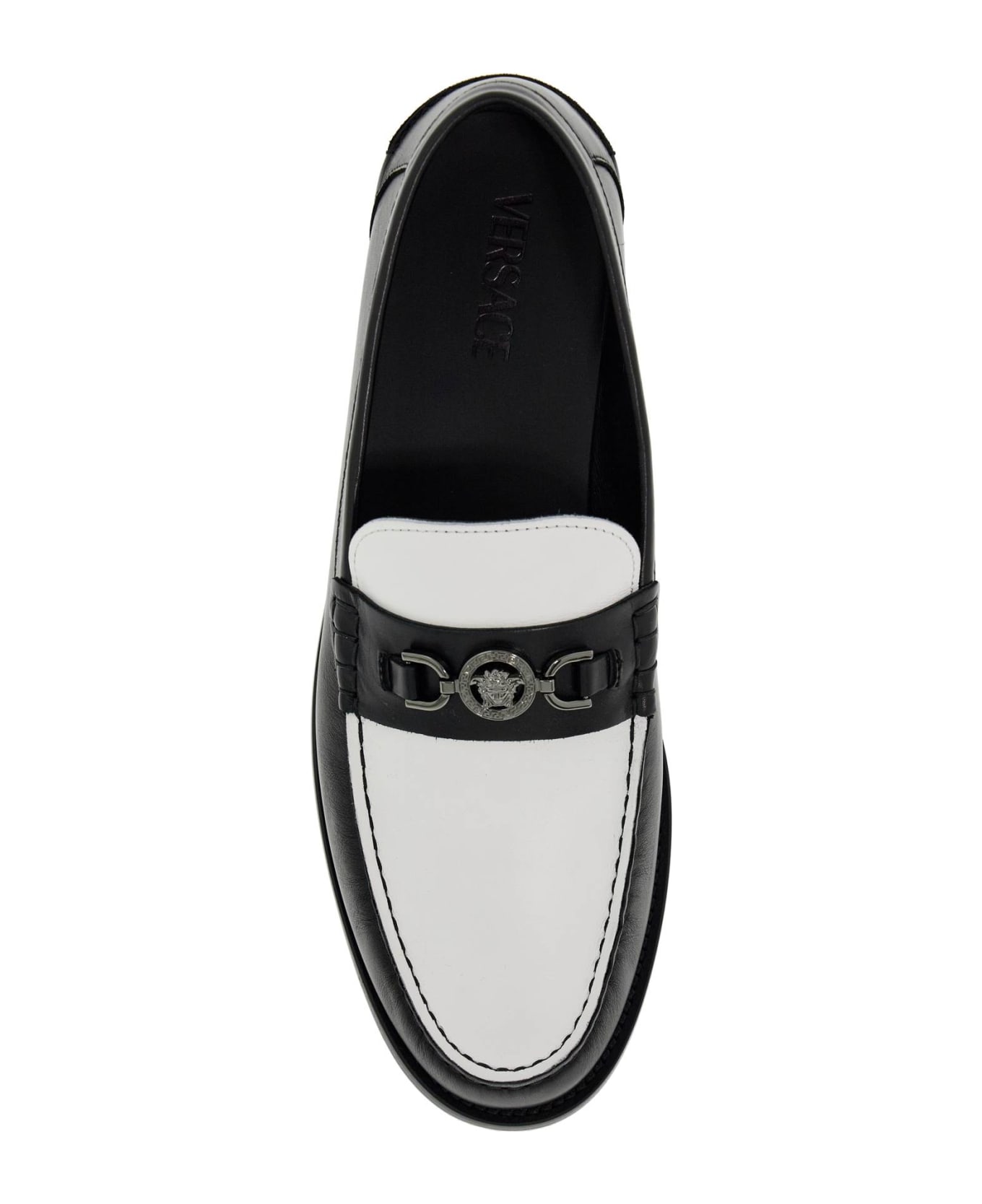 Versace Medusa '95 Loafers - BLACK-RUTHENIUM ULTRA BLA (Black)