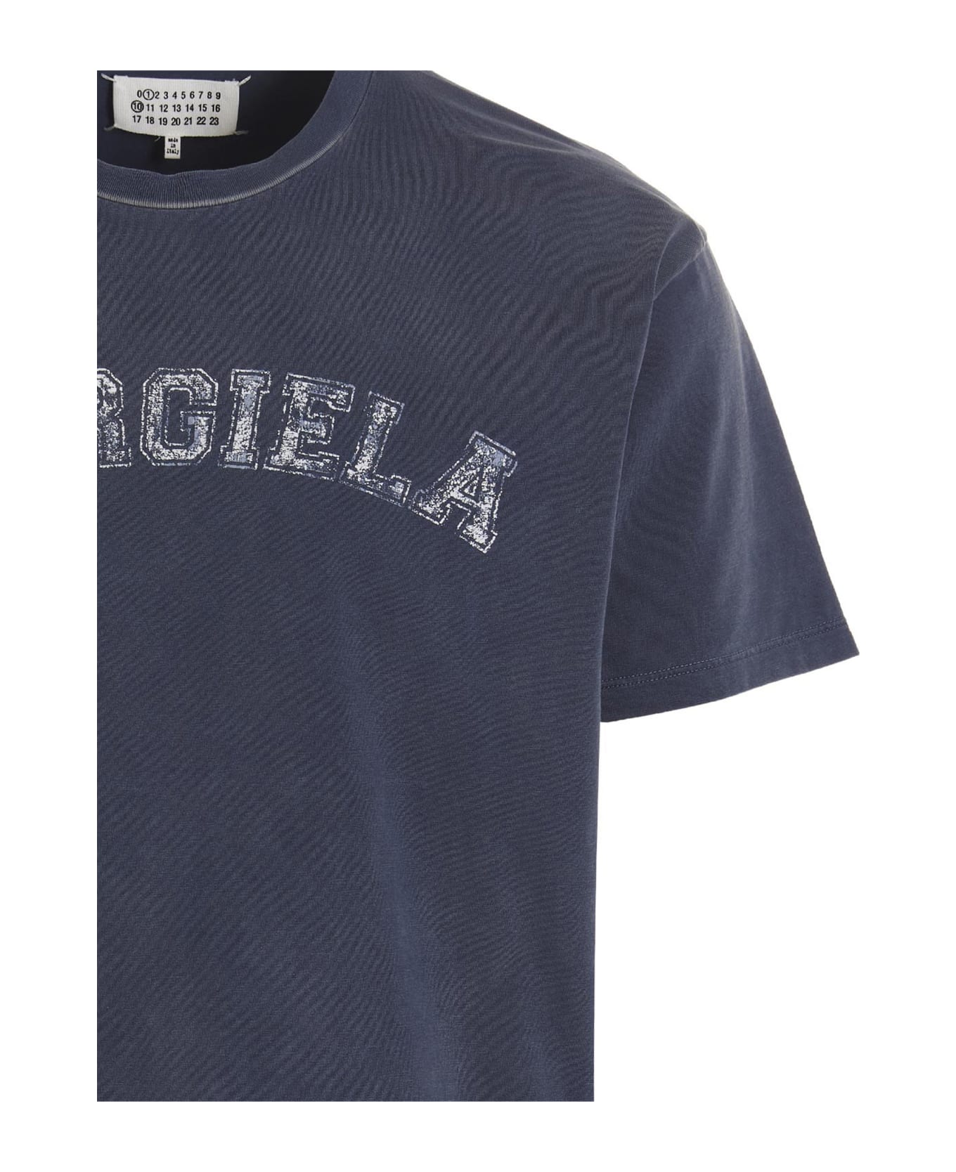 Maison Margiela Logo Print T-shirt - Blue