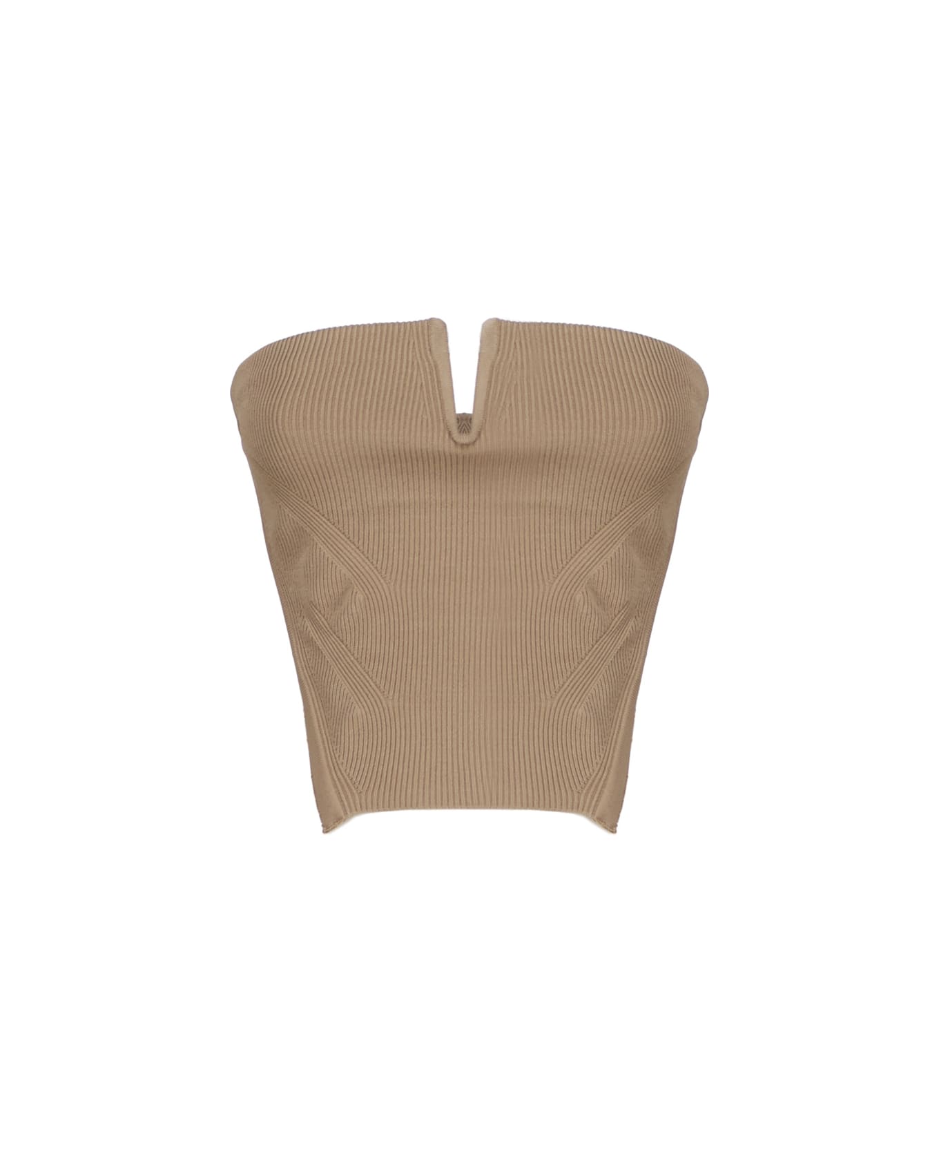 Dion Lee Angular Ribbed Bustier - Nude