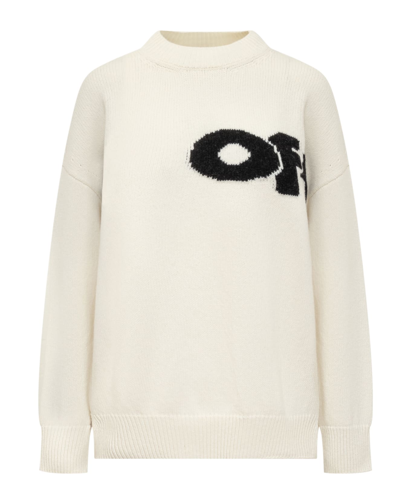 Off-White Sweater With Logo - WHITE-BL