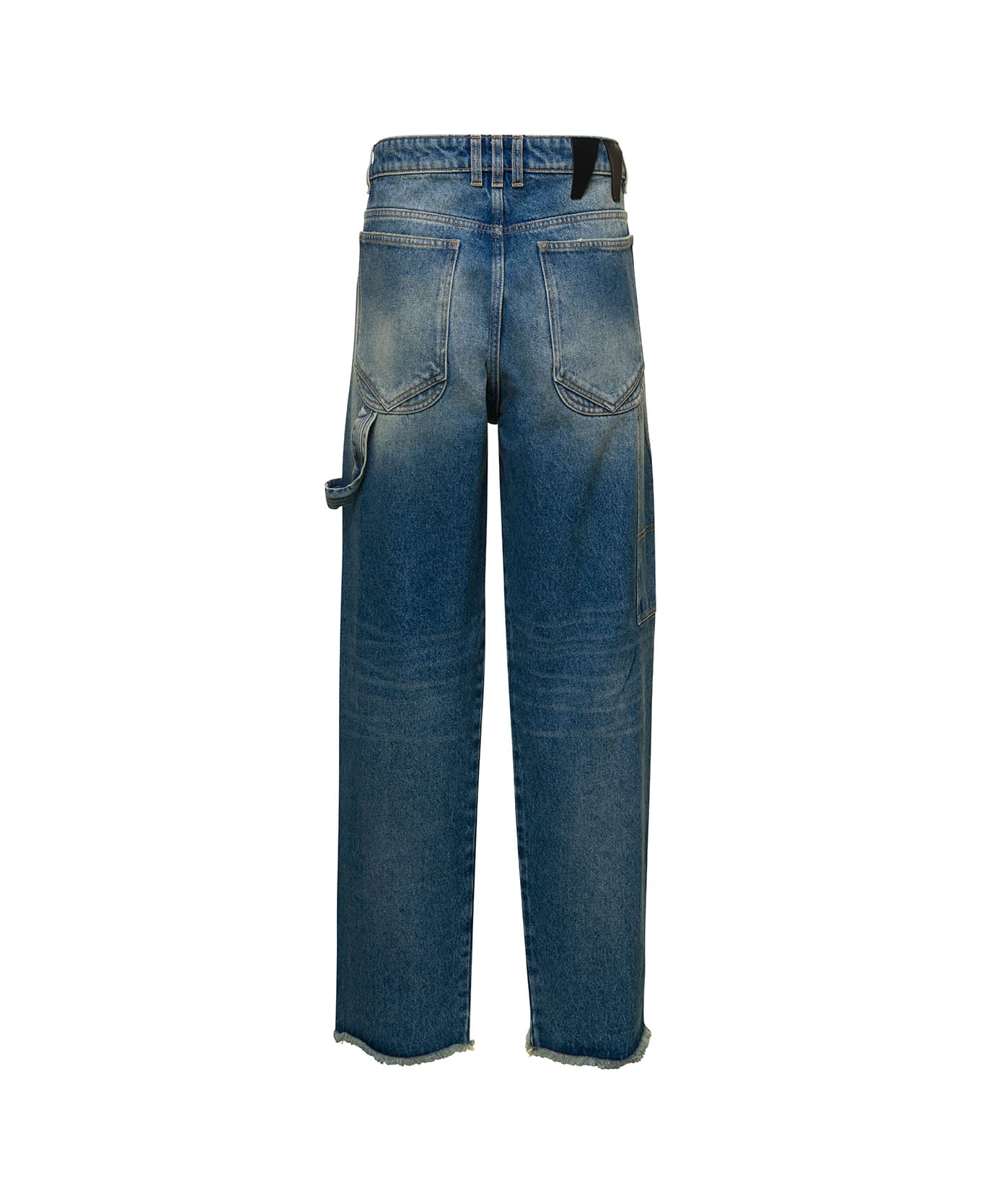 DARKPARK Blue Denim Straight Leg Cut Jeans In Cotton Man - Blu