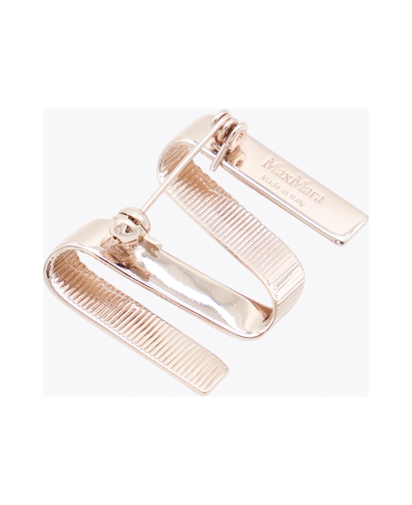 Max Mara Gold Tone Metal Brooches - Brown
