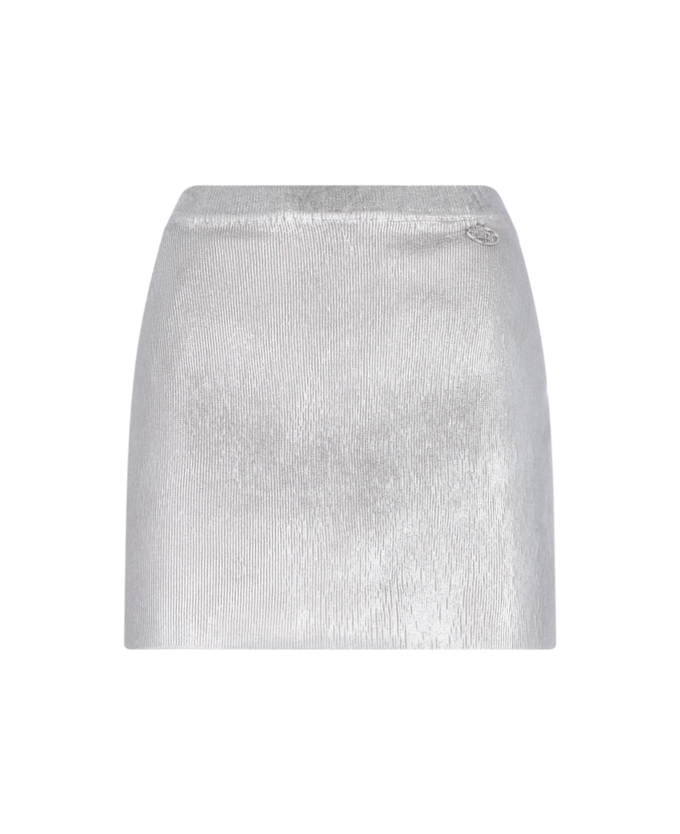 Diesel Flared Mini Skirt 
m-isi
 - SILVER