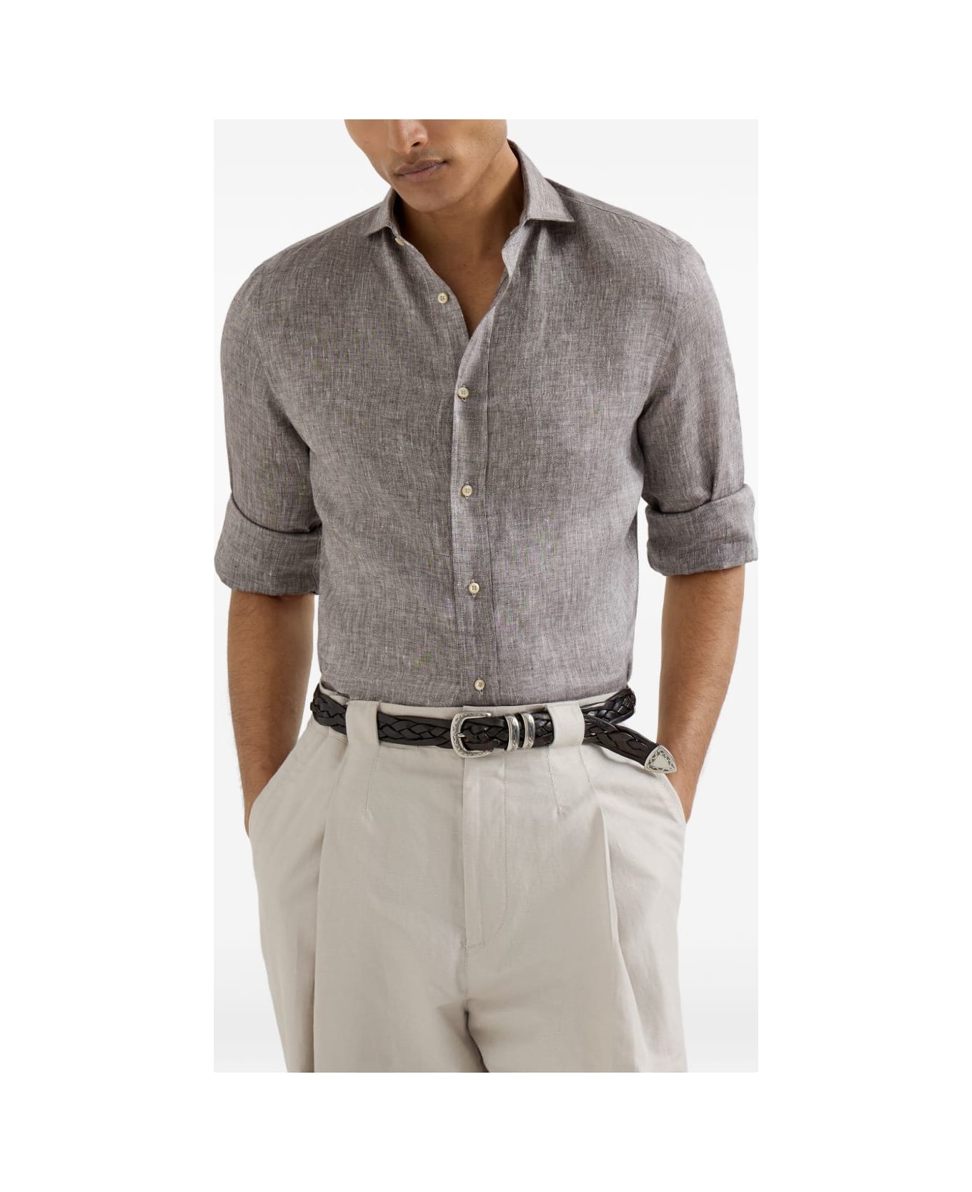 Brunello Cucinelli Linen Shirt - Marrone chiaro