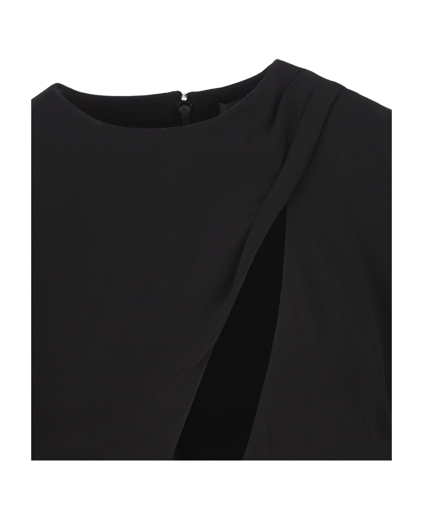 Versace Cut-out Long Sleeved Mini Dress - Nero
