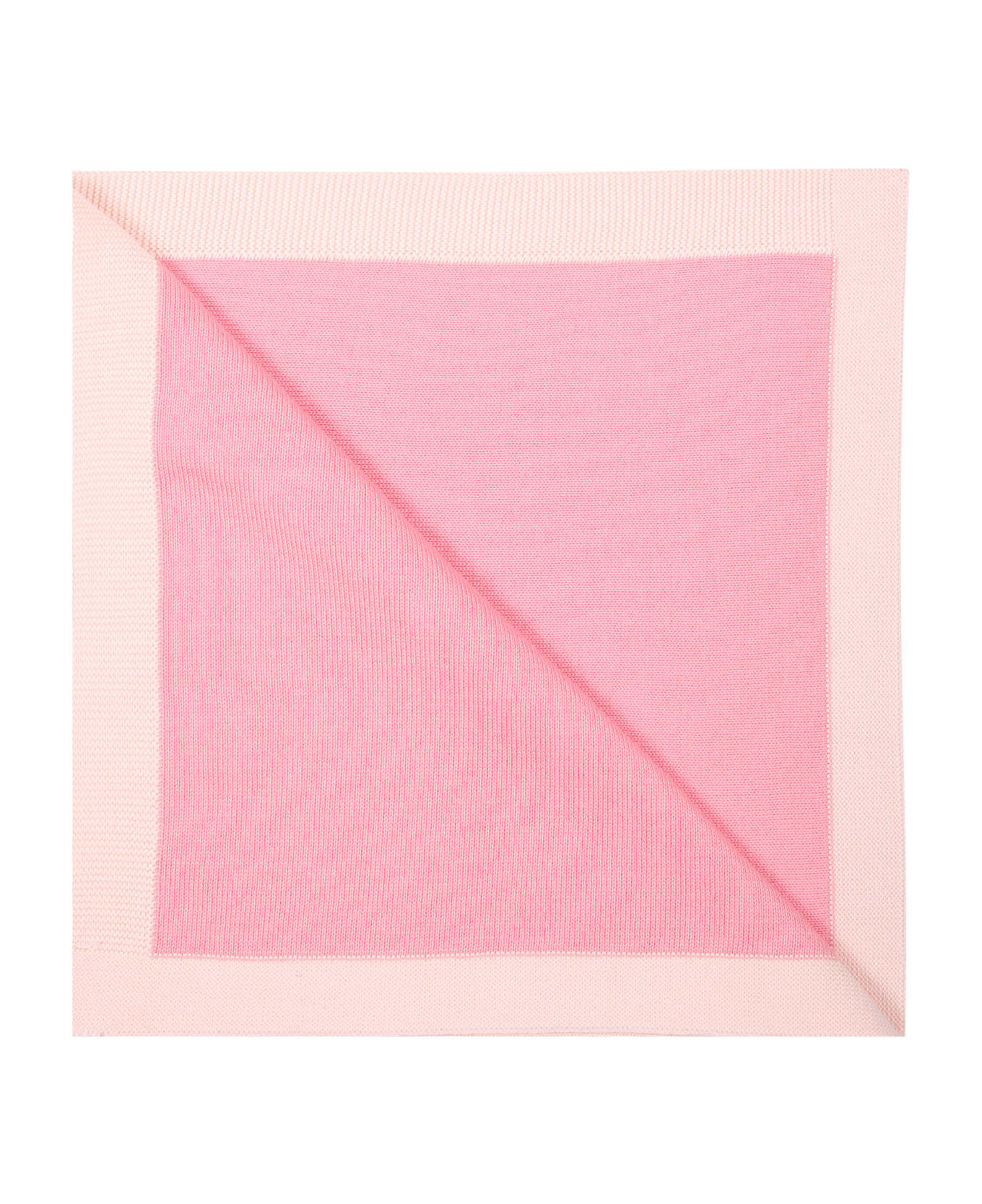 Kenzo Kids Pink Blanket For Baby Girl With Logo - Pink アクセサリー＆ギフト