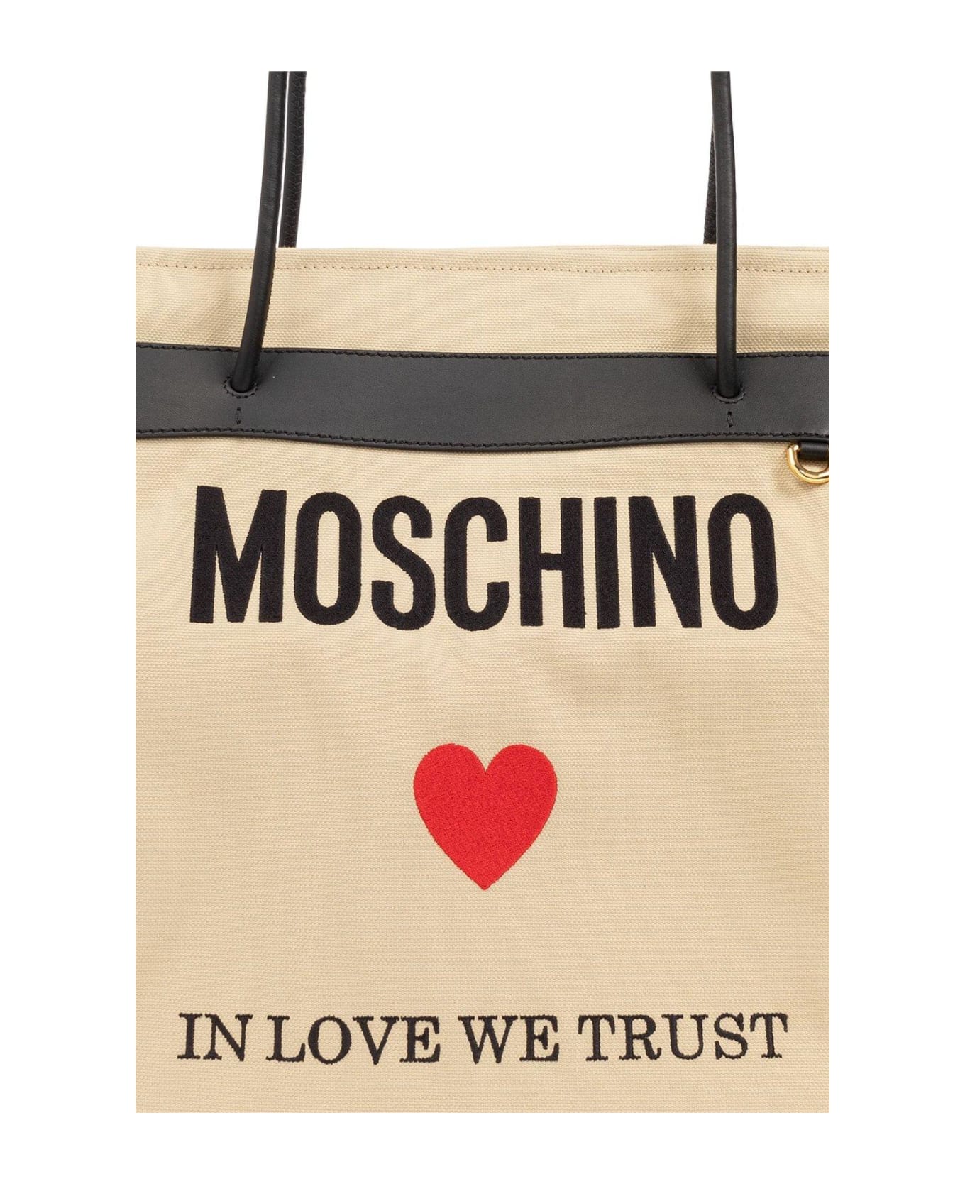 Moschino Open-top Shopper Bag - Beige トートバッグ