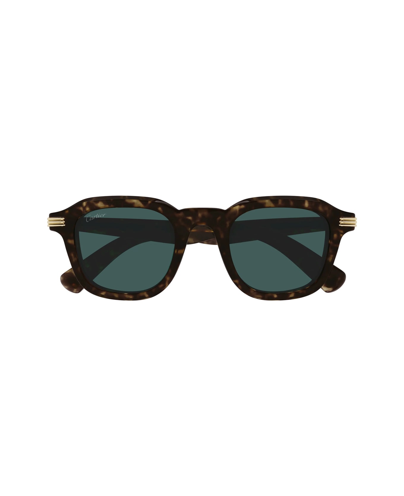Cartier Eyewear Cartier Ct0536s Première De Cartier 002 Havana Green Sunglasses - Marrone