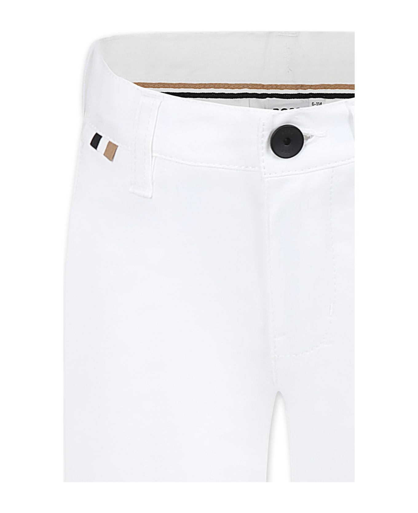 Hugo Boss White Shorts For Boy - White