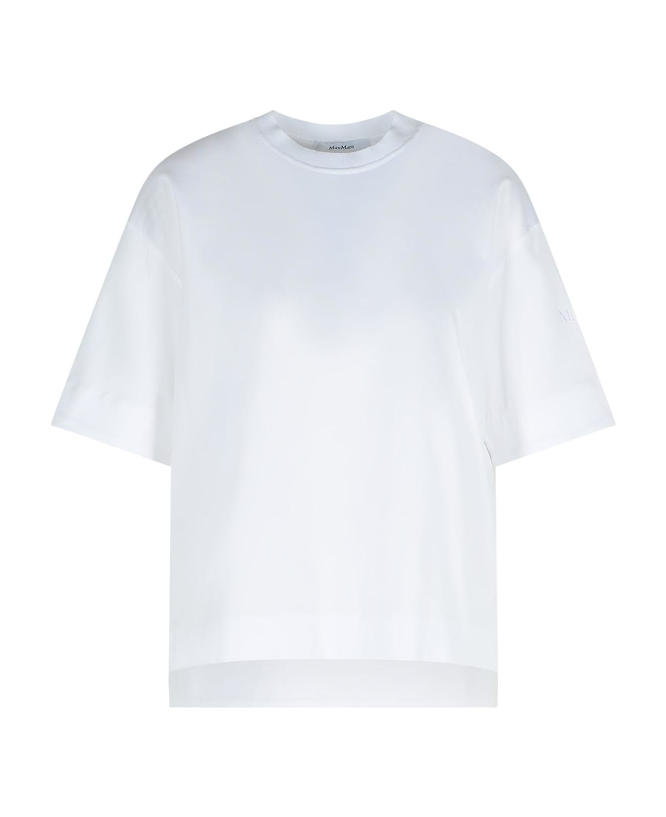 Max Mara 'estella' White Cotton T-shirt - White