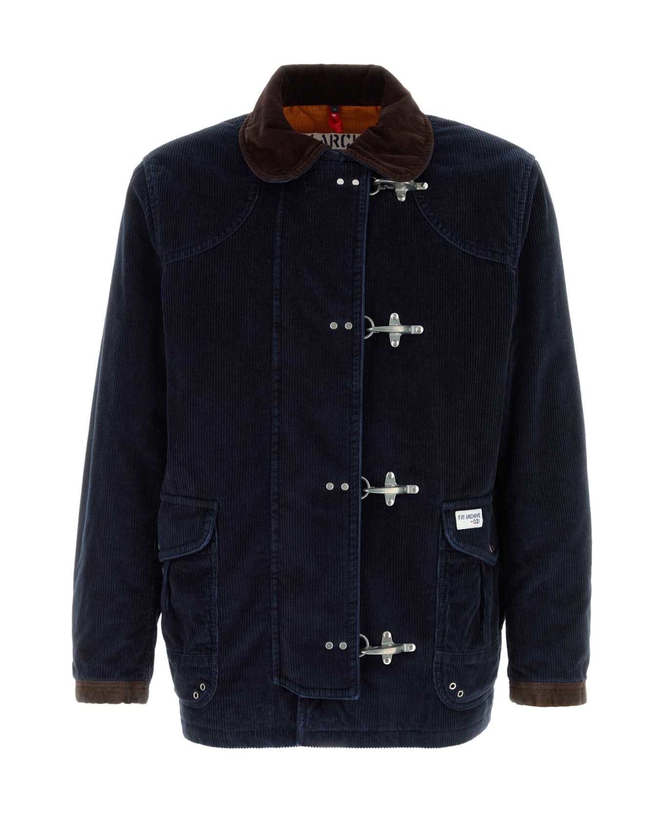Fay Dark Blue Corduroy Jacket - BIRO