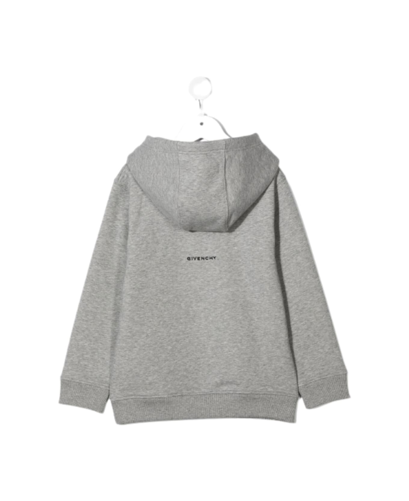 Givenchy Grey Jersey Hoodie With Graffiti Front Print Givenchy Kids Boy - Grey