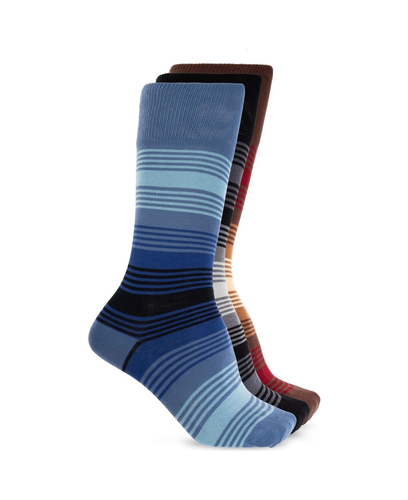 Paul Smith Three Pack Of Cotton Socks - MULTICOLOUR
