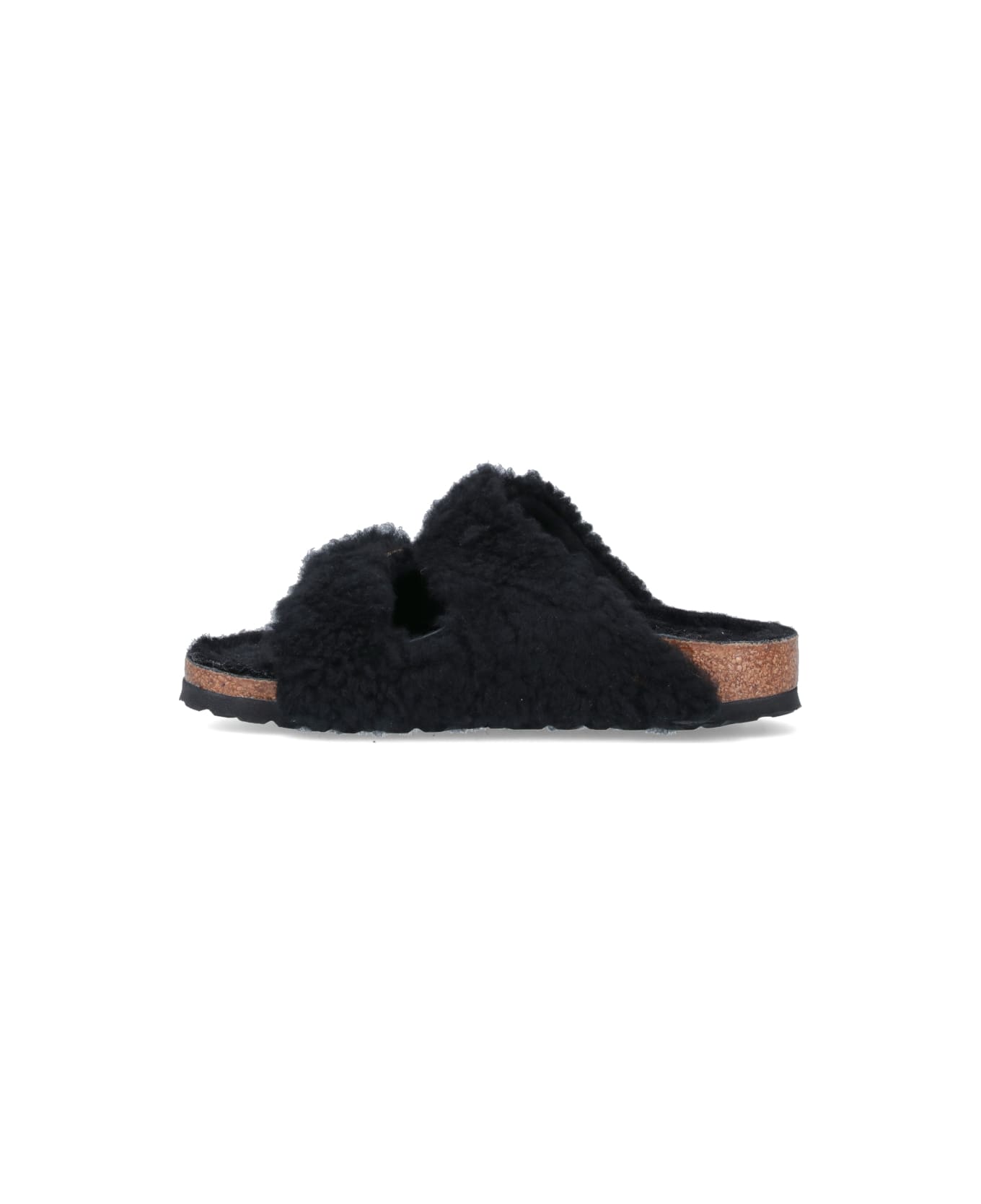 Birkenstock "arizona Big Buckle Shearling" Sandals - Black  