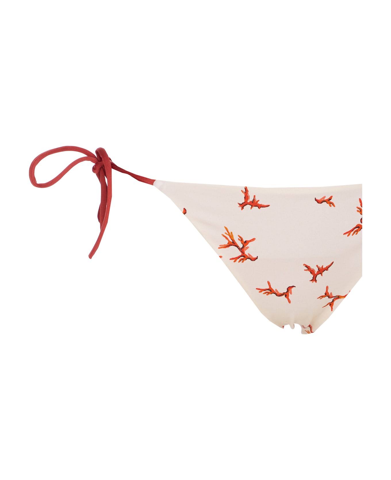 Fendi Coral Print Bikini Bottom - White
