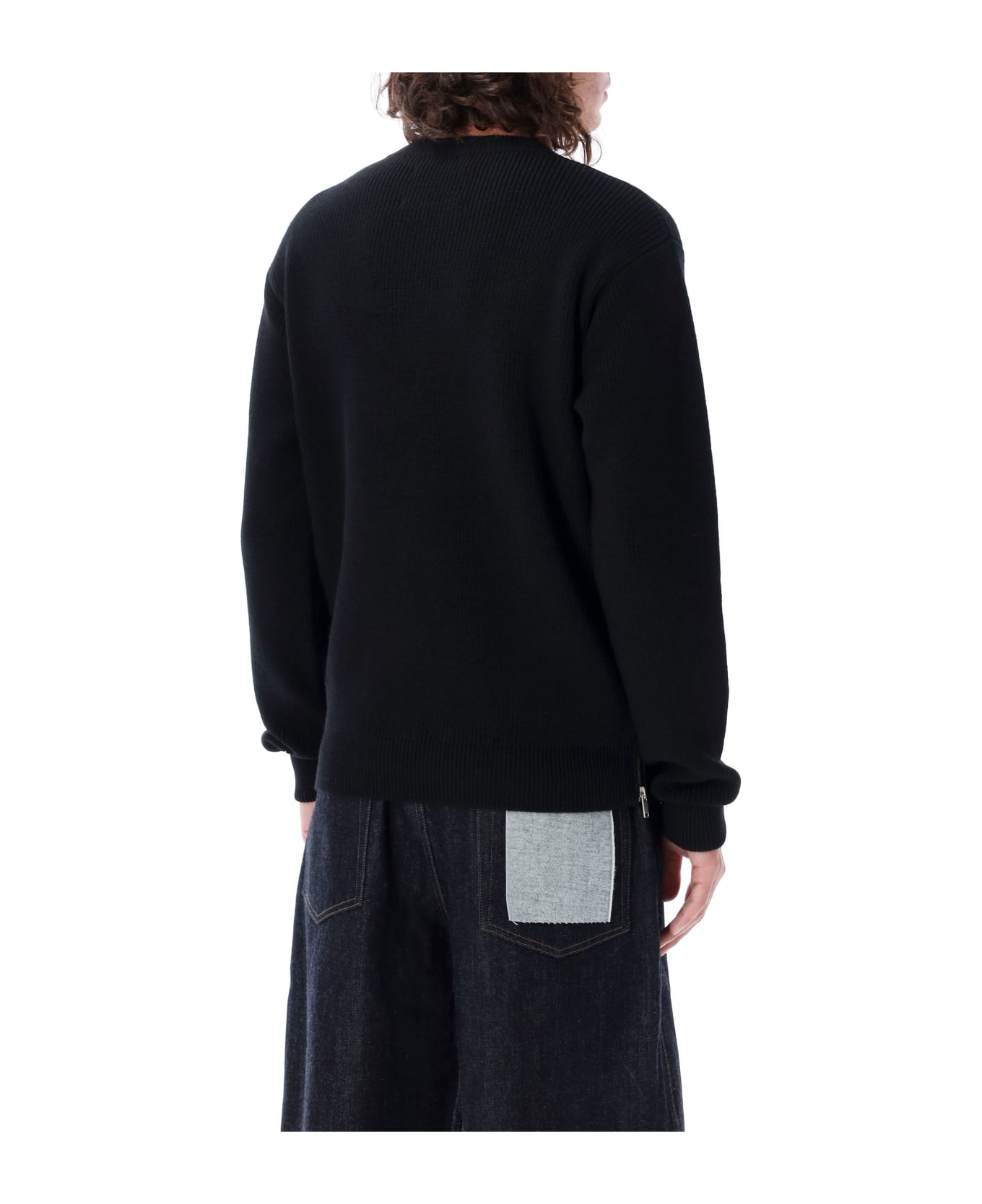 Jil Sander Sweater Zip Side - BLACK