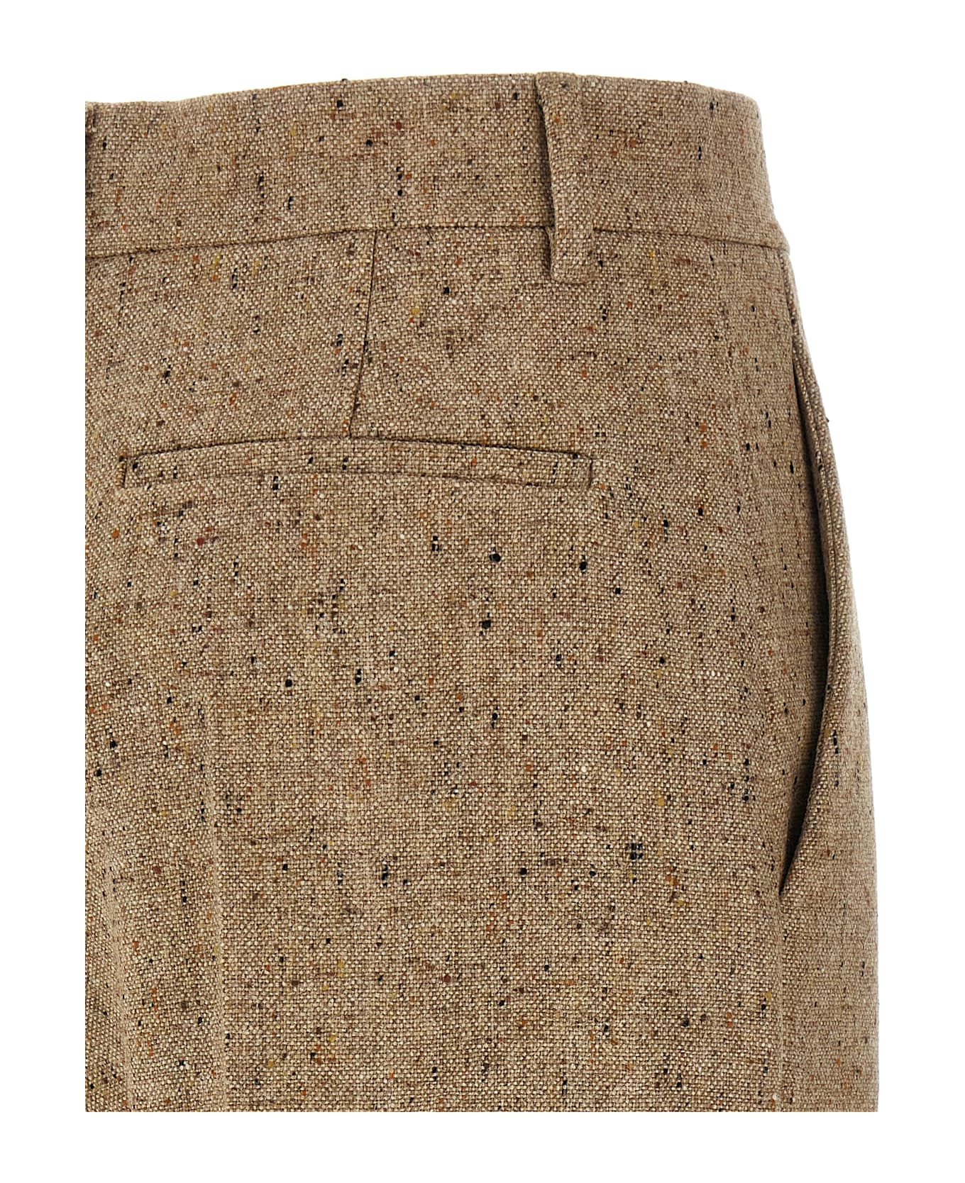 Valentino Garavani Pants With Natte
 Button - Beige