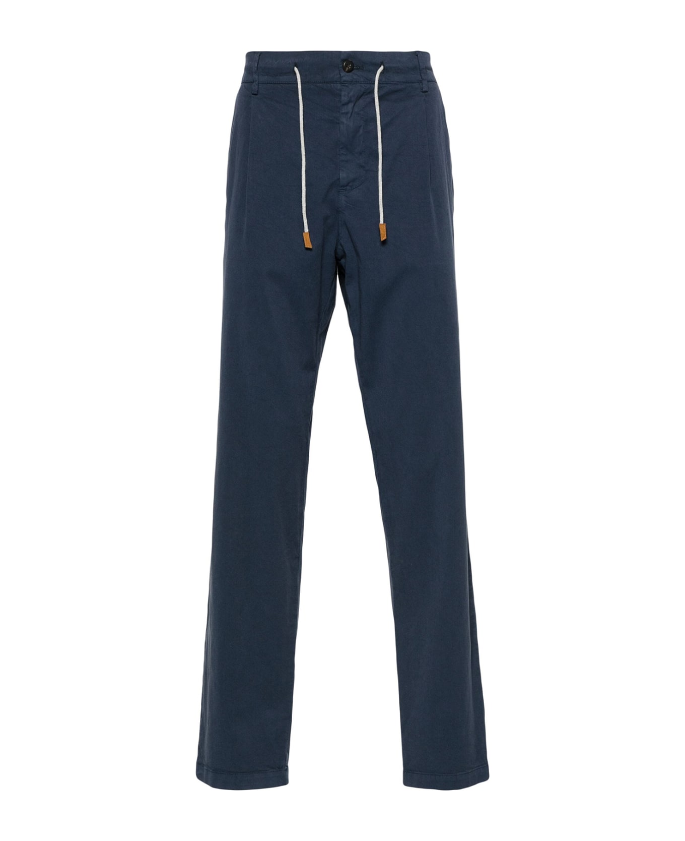 Eleventy Blue Trousers With Drawstring - Blu ボトムス