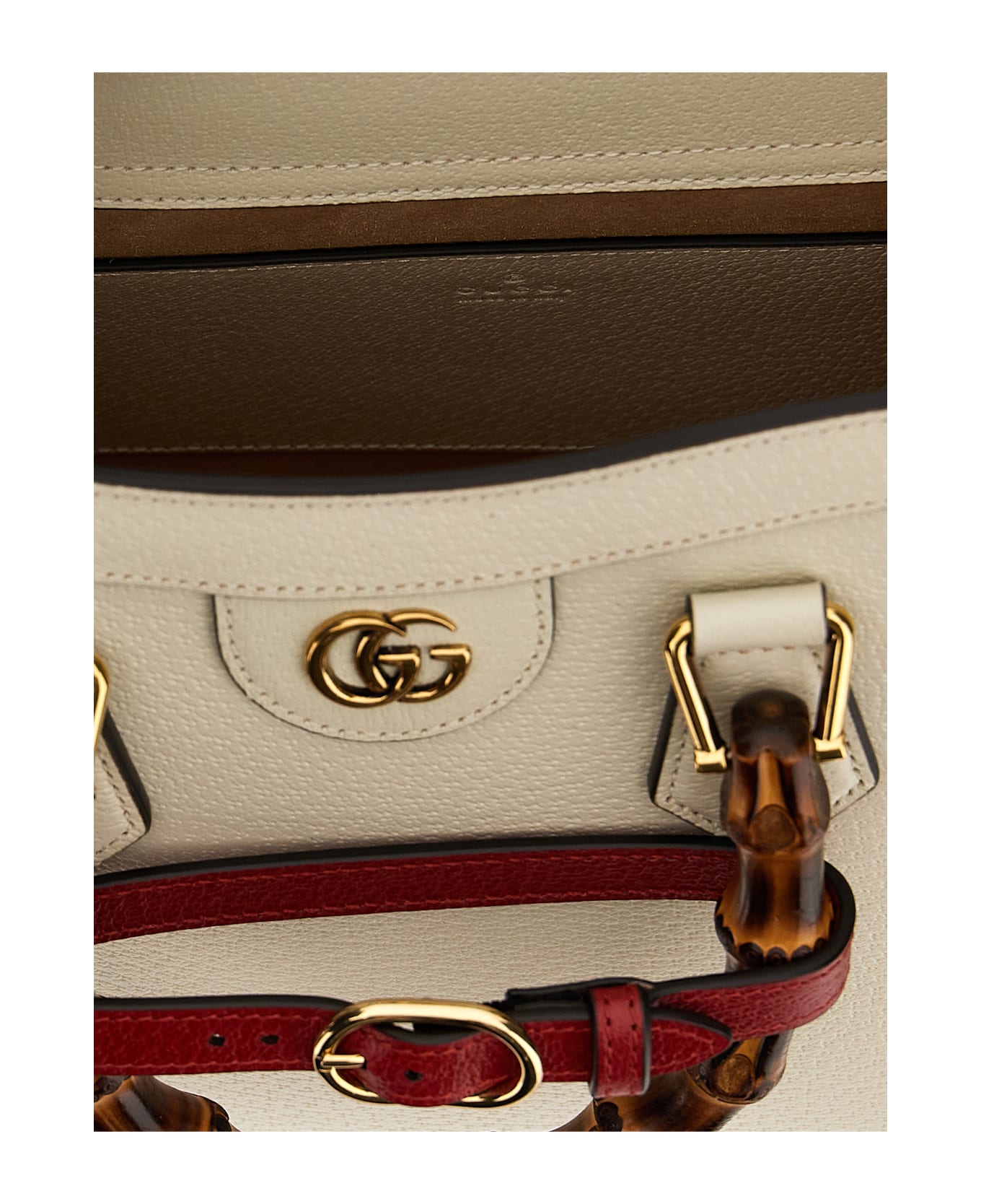 Gucci 'gucci Diana' Shopping Bag - White