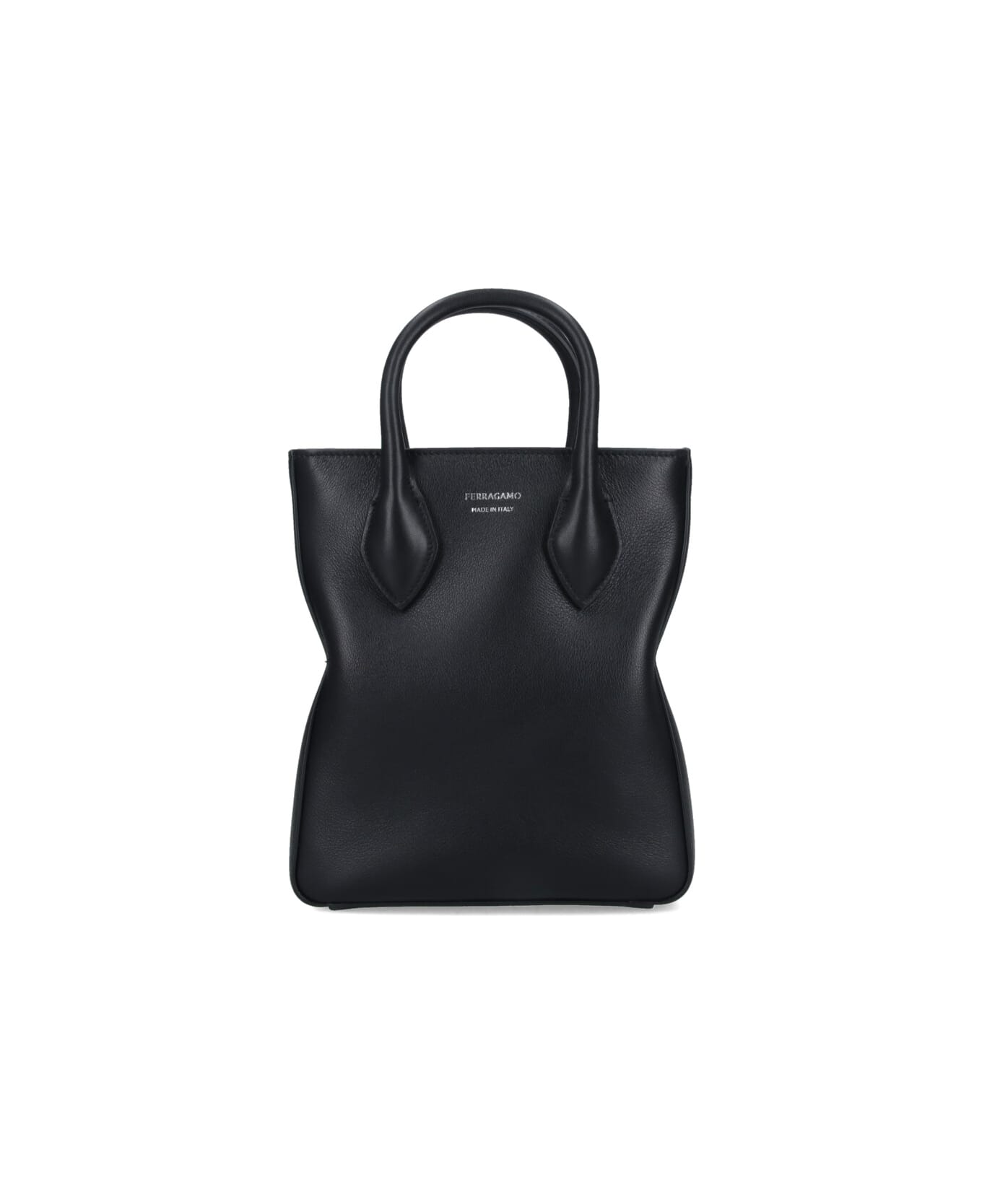 Ferragamo Small Logo Tote Bag - Black  