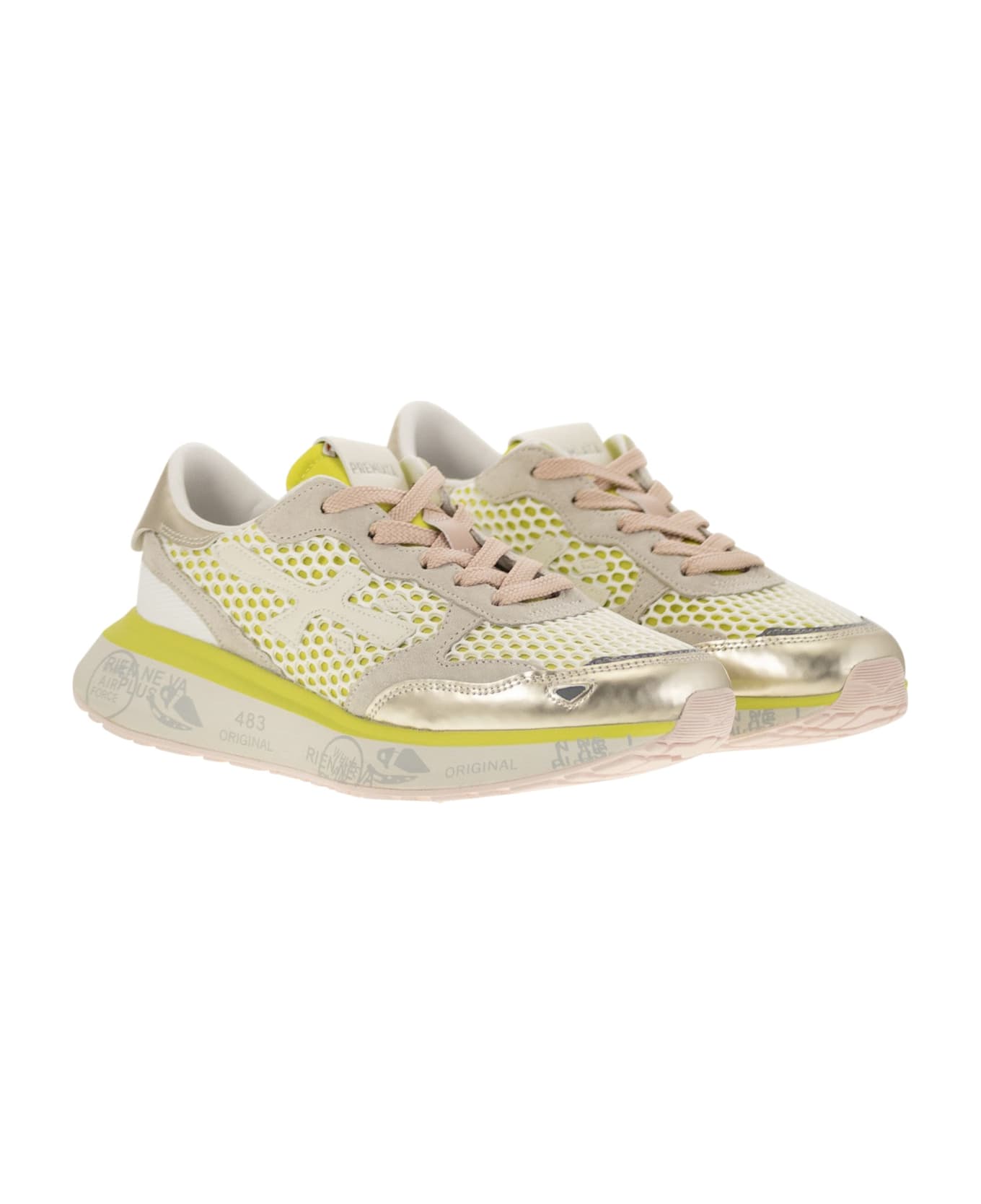 Premiata Lauryn 7487 - Mesh Sneakers - Yellow