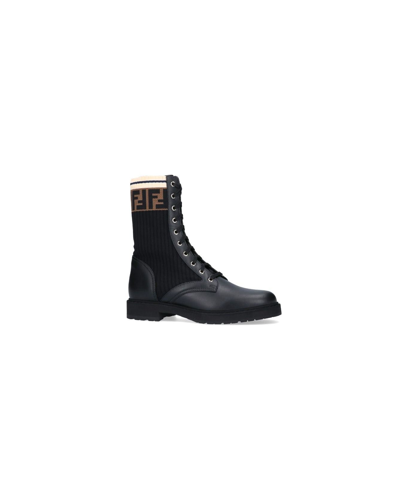 Fendi Rockoko Ankle Boots - Ne+ne tab.ner marino