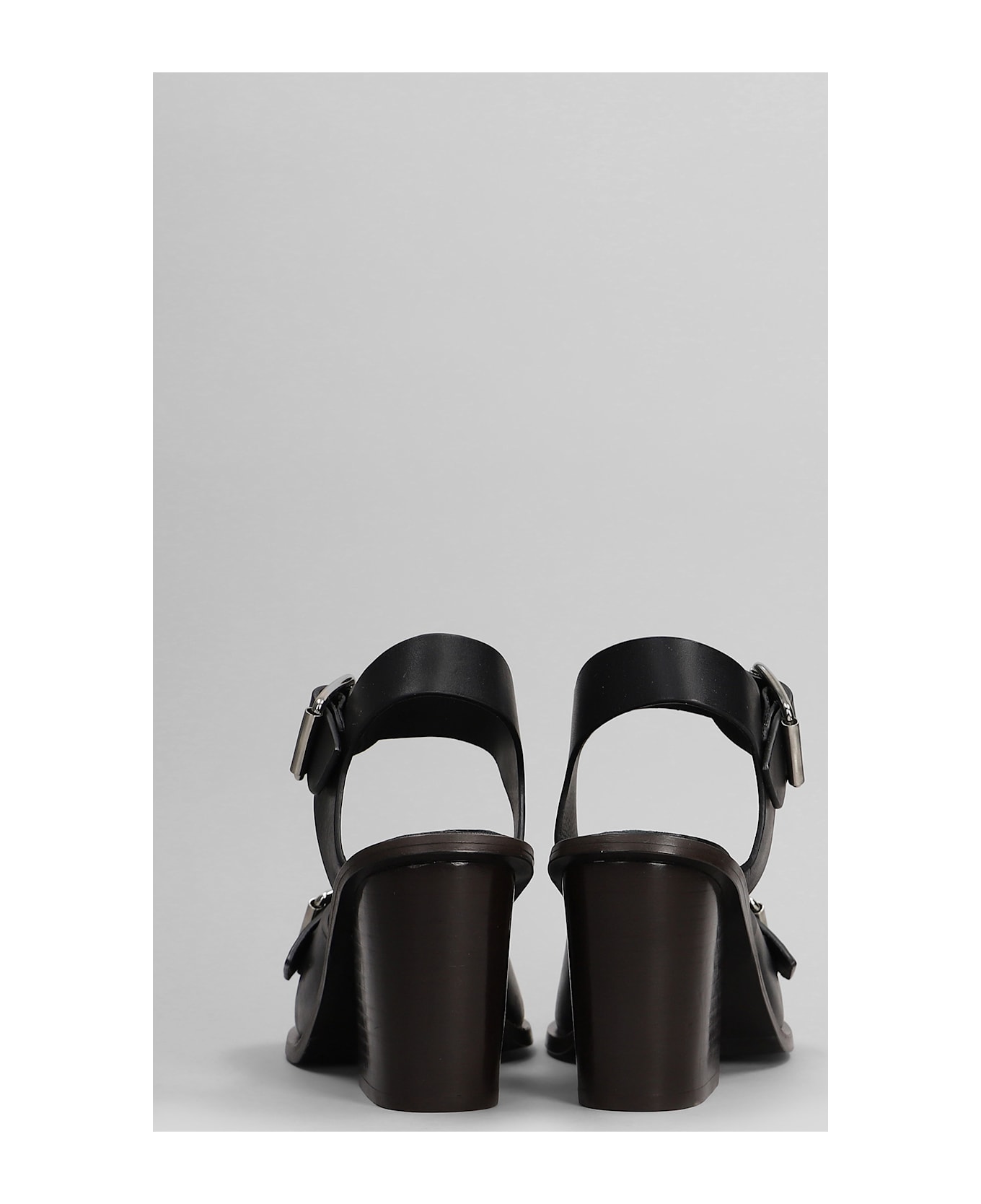 Lemaire Sandals In Black Leather - black