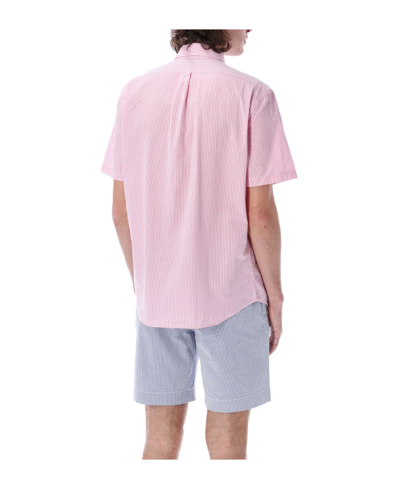 Ralph Lauren Wrinkle S/s Shirt - 2604H ROSE/WHITE