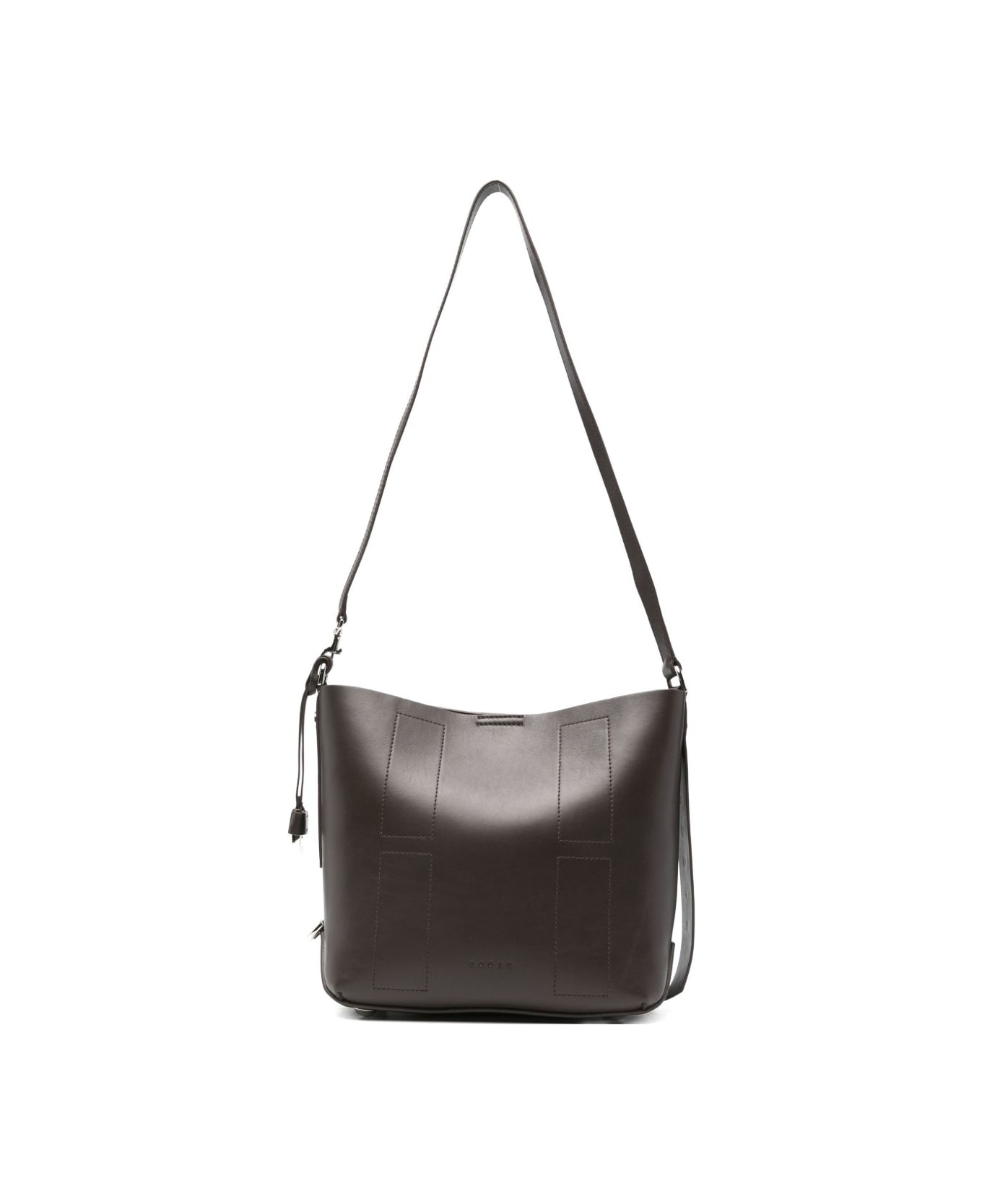 Hogan Hocket Small Leather Hobo Bag - Brown