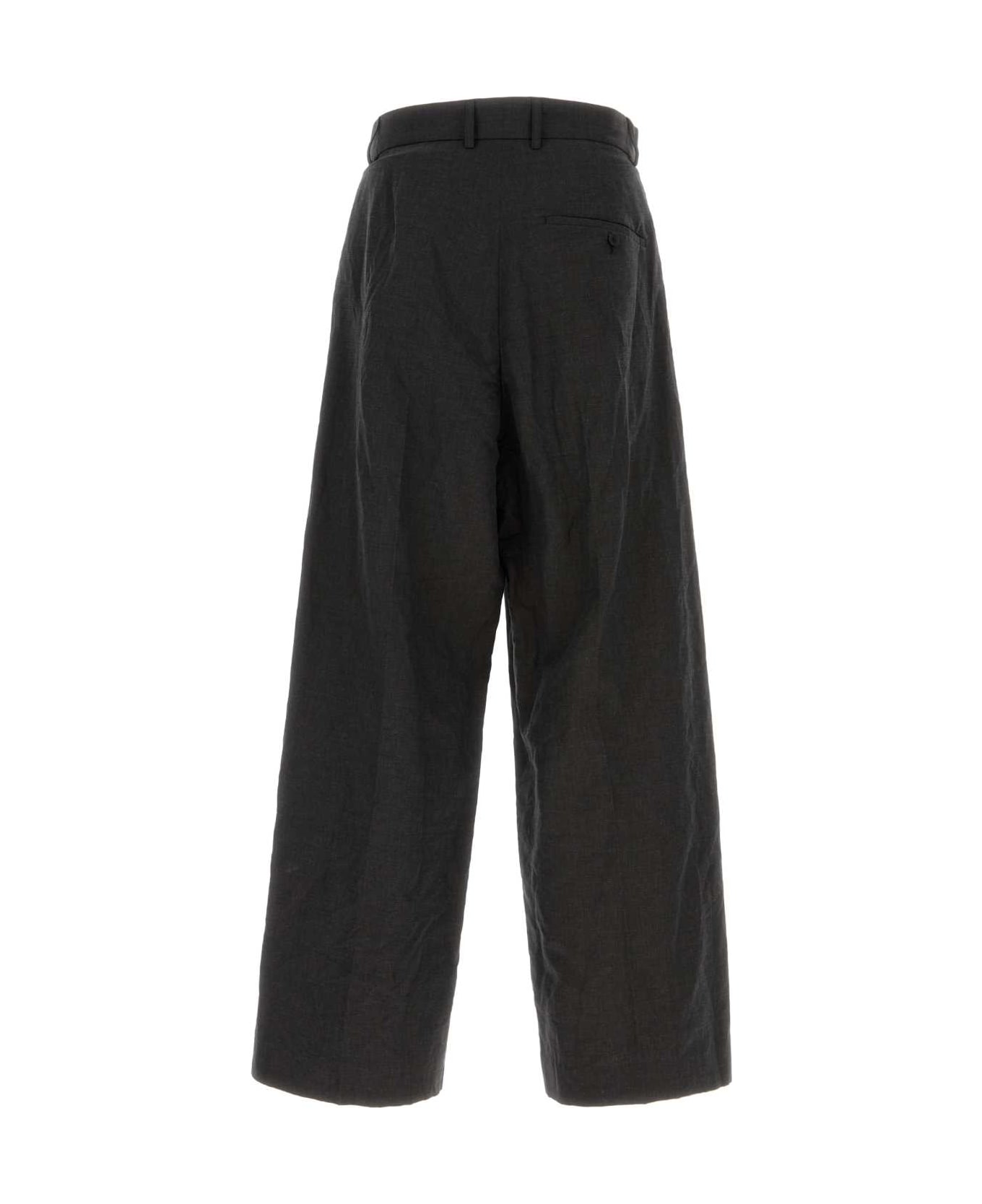 Balenciaga Salte Linen Blend Pant - Black